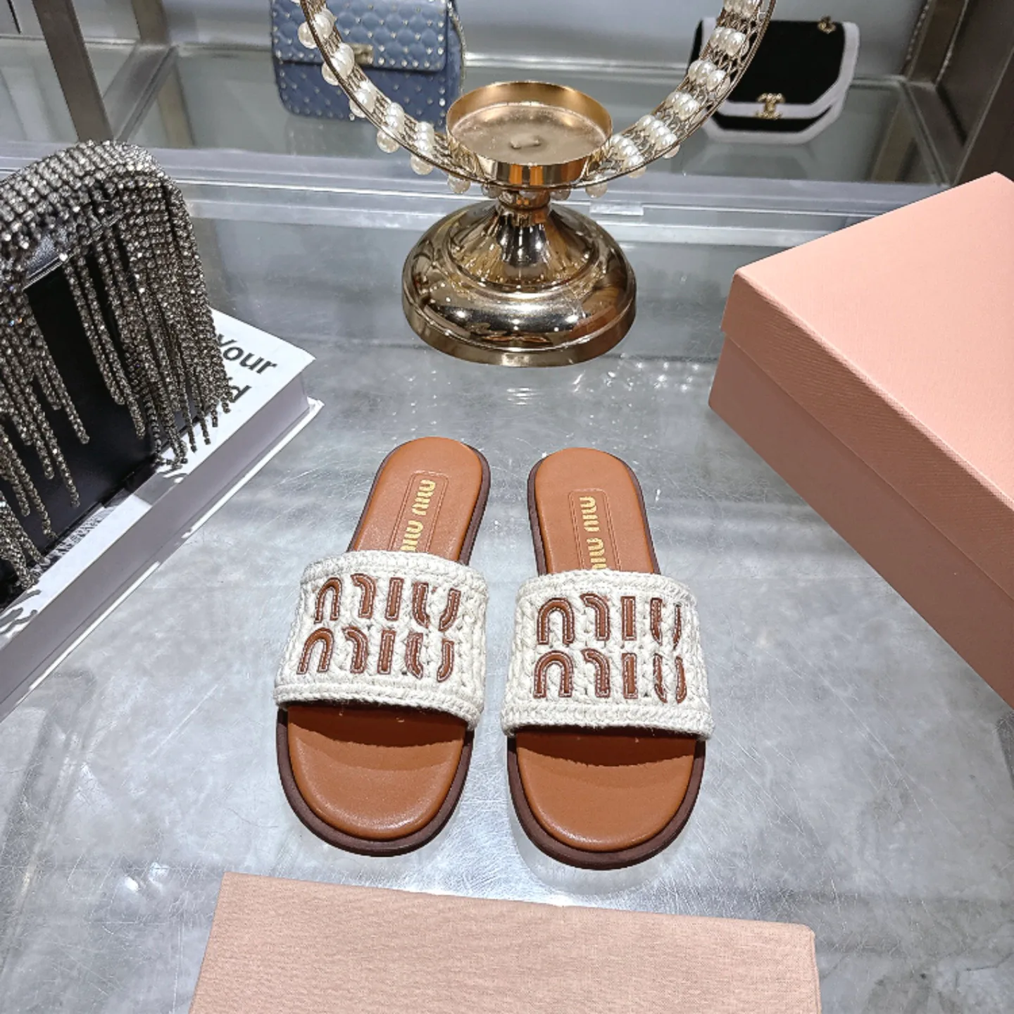 Шлепанцы Женские Miu Miu 16953022