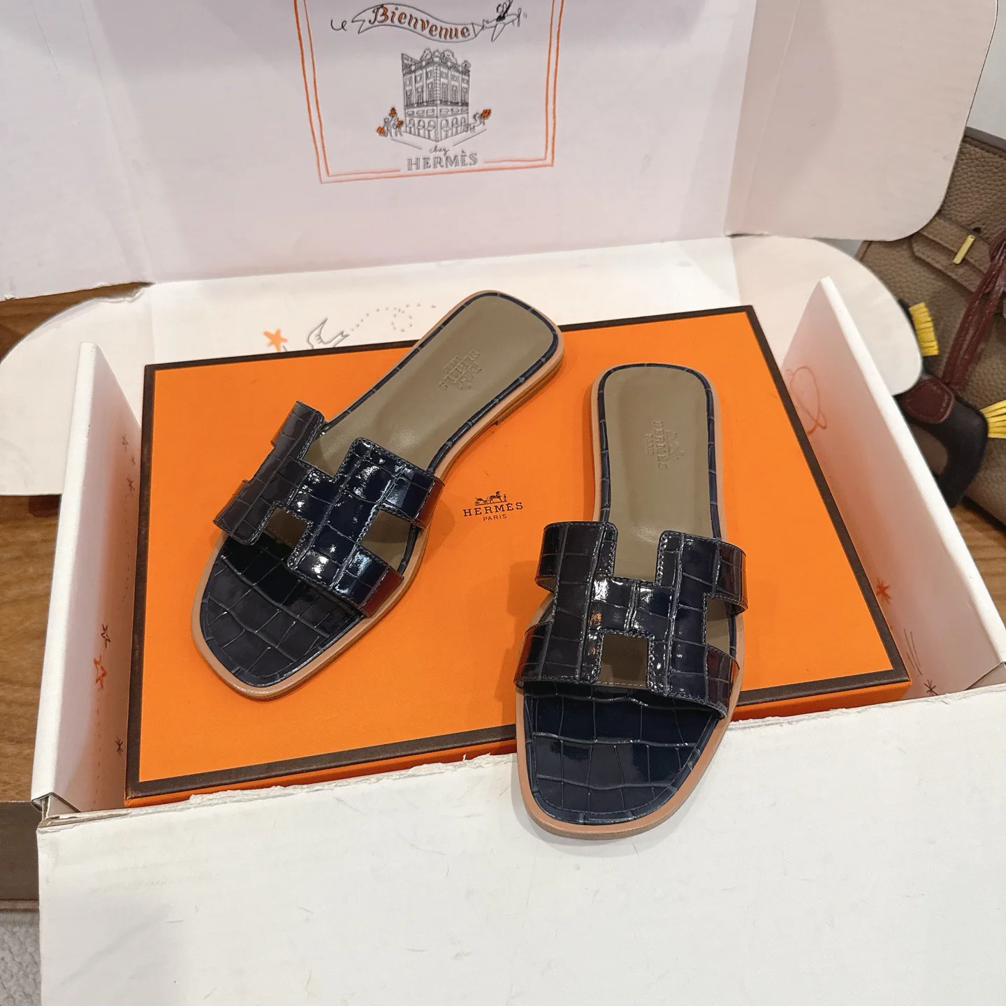 Шлепанцы Женские Hermes 1223552