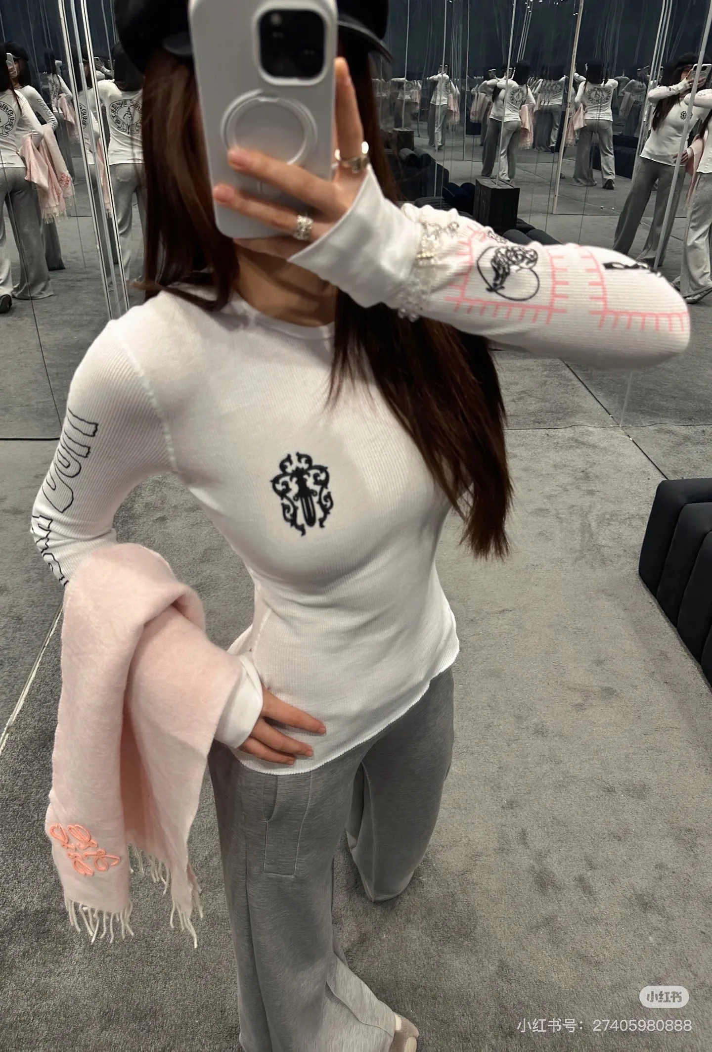 Лонгсливы Женские Chrome Hearts 1091419