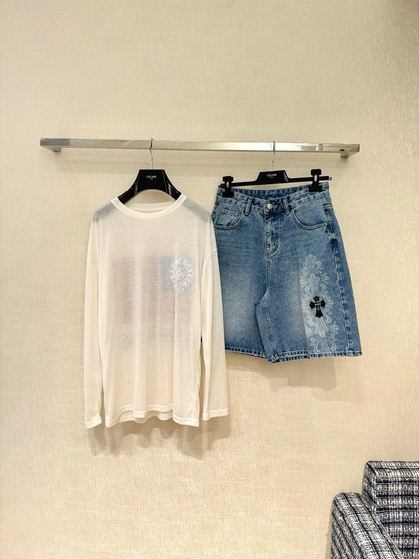 Лонгсливы Женские Chrome Hearts 50969