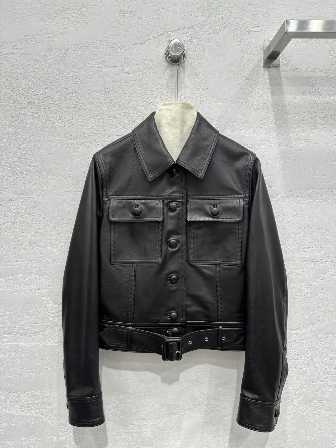 Кожаные Куртки И Дублёнки Женские Saint Laurent 18090068