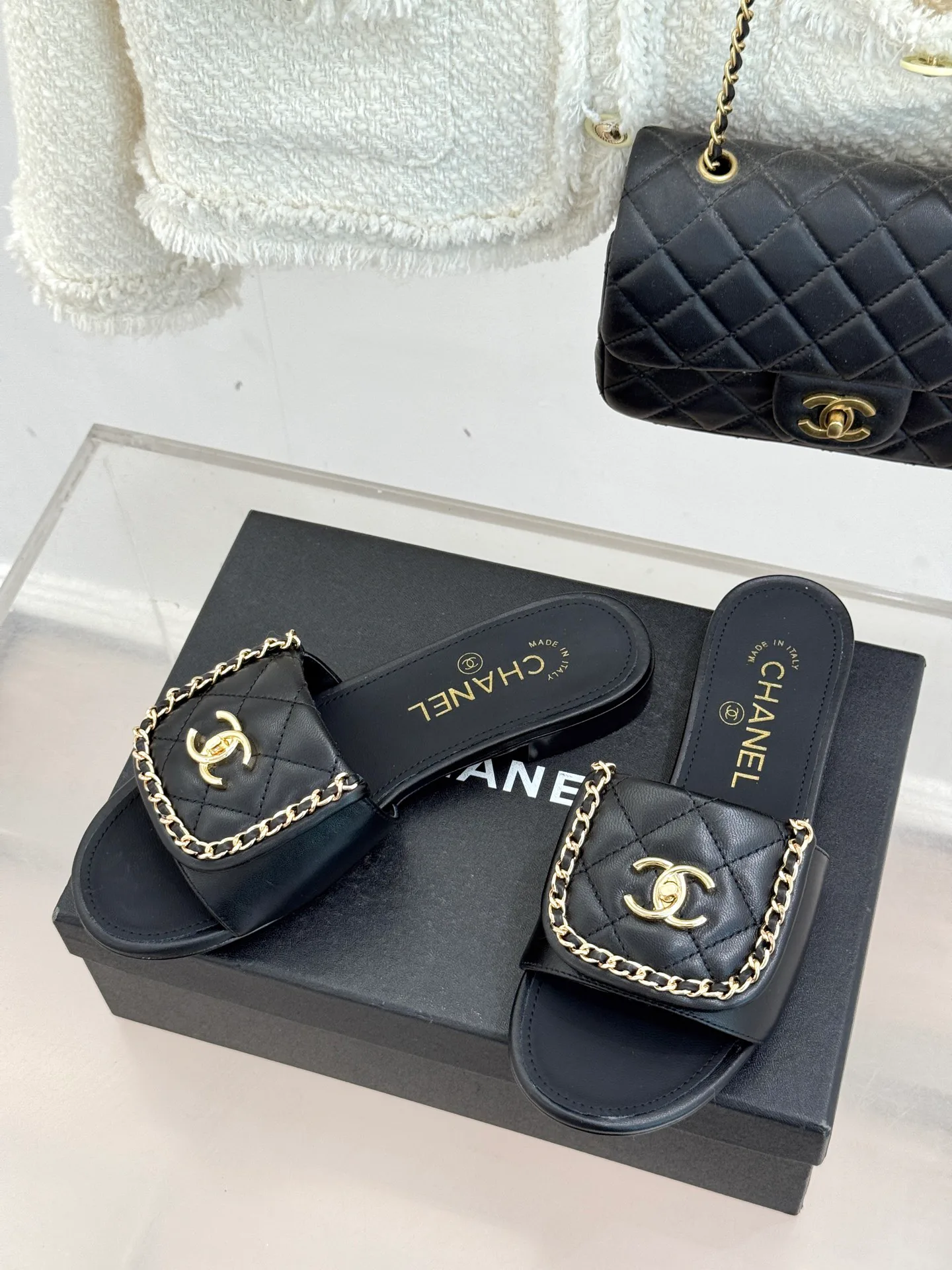 Шлепанцы Женские Chanel 1410477