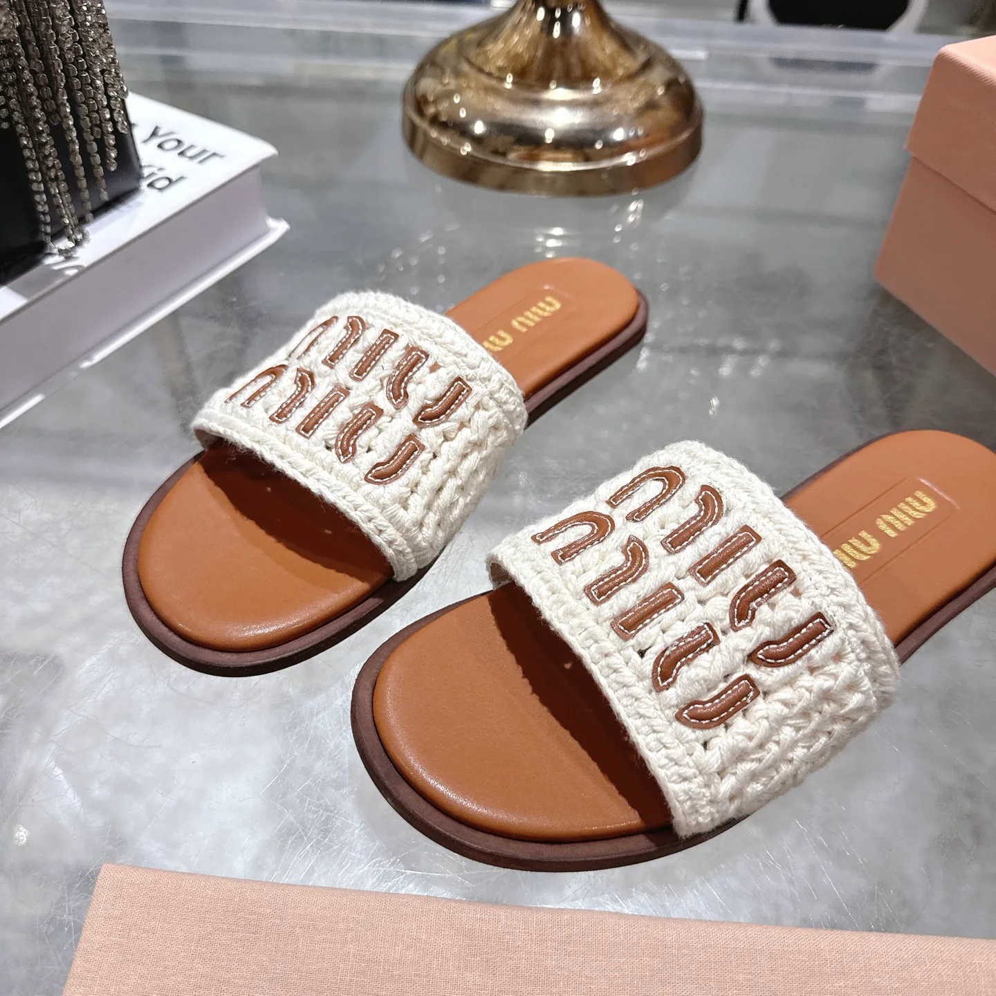 Шлепанцы Женские Miu Miu 16953022