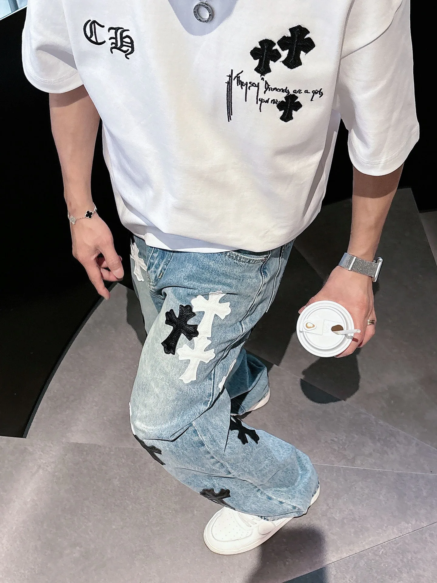 Джинсы Женские Chrome Hearts 11646891