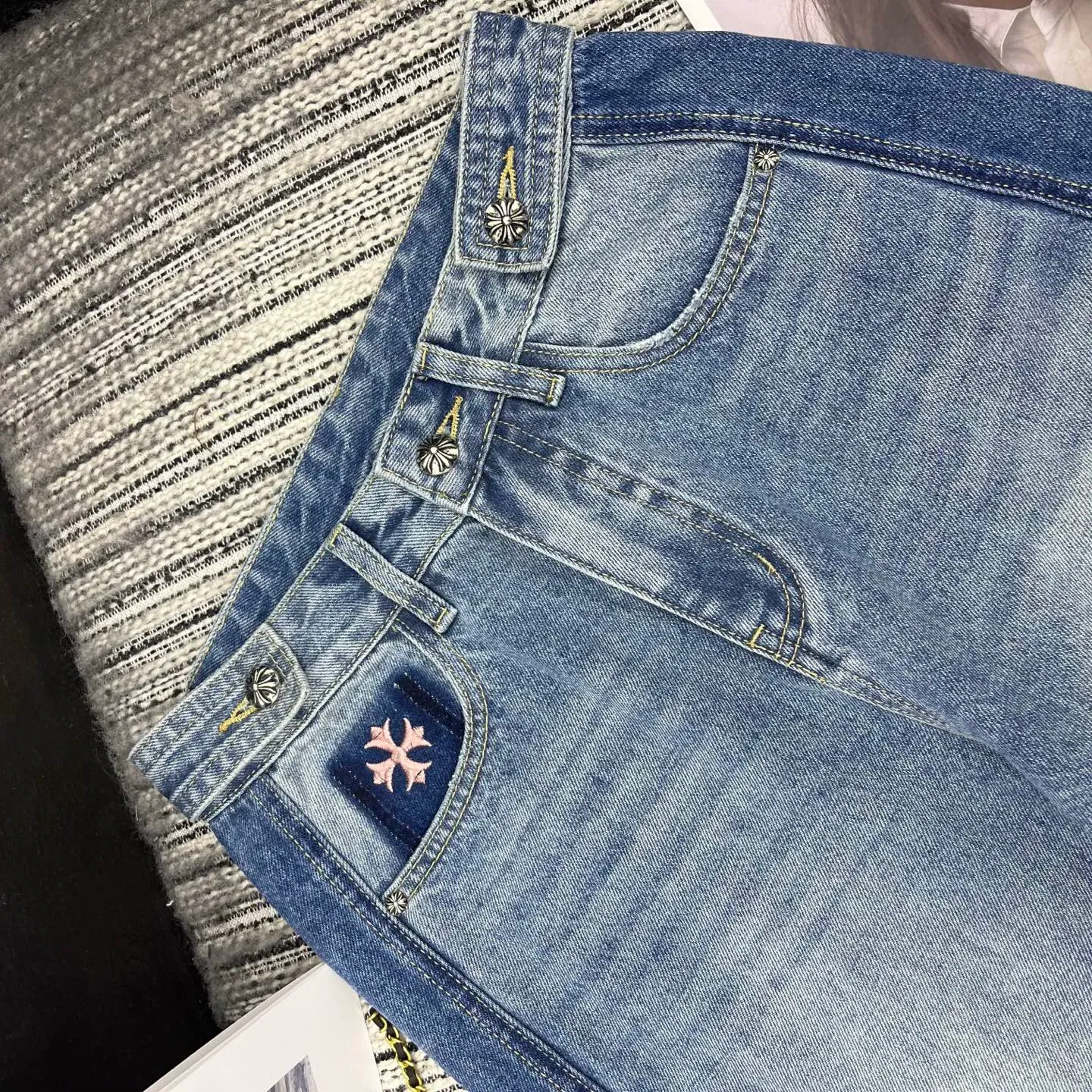 Джинсы Женские Chrome Hearts 1760535