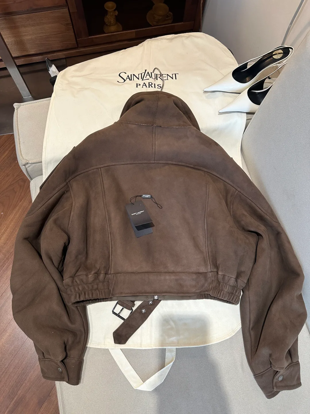 Кожаные Куртки И Дублёнки Женские Saint Laurent 18040652