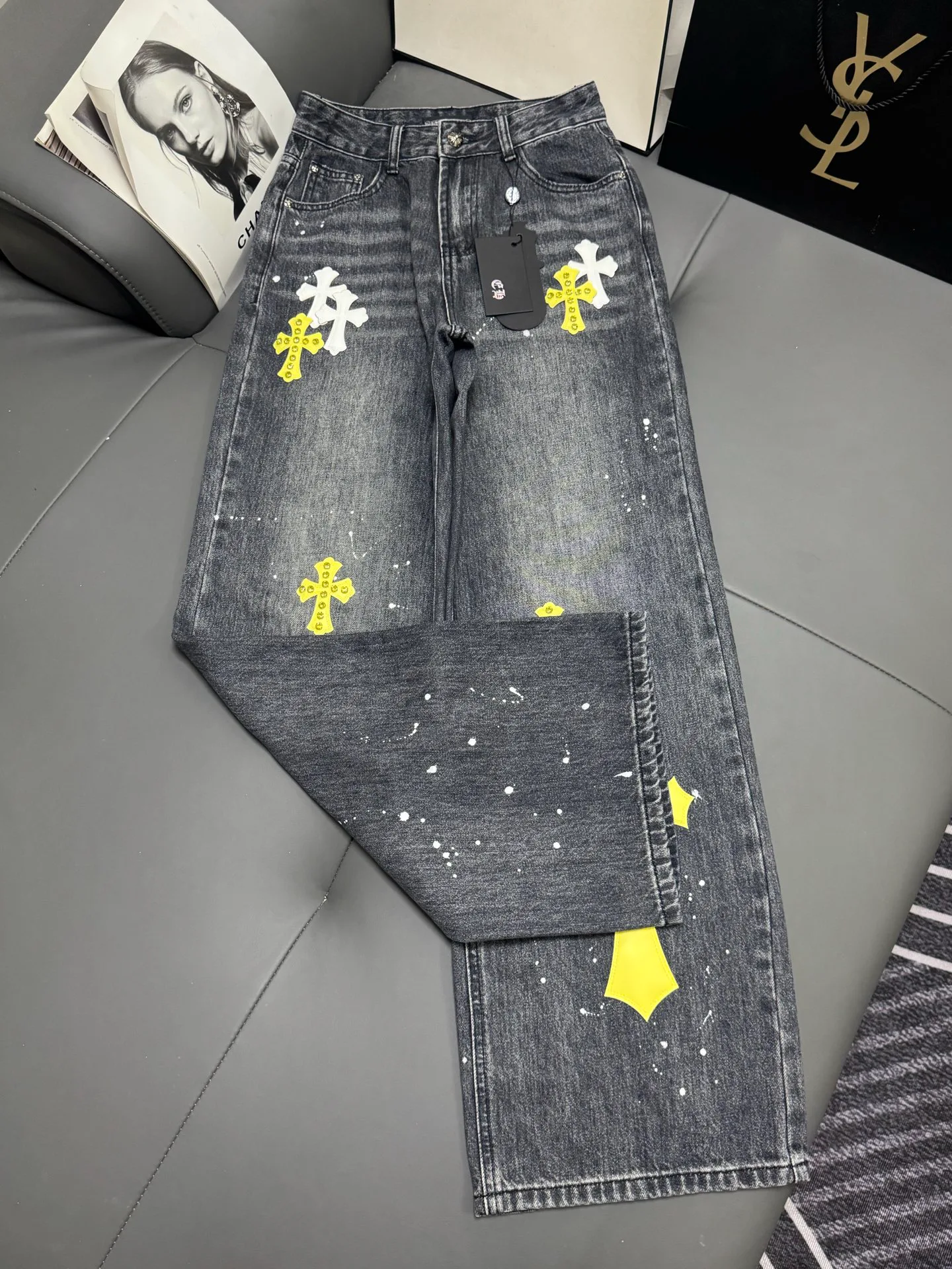 Джинсы Женские Chrome Hearts 80521