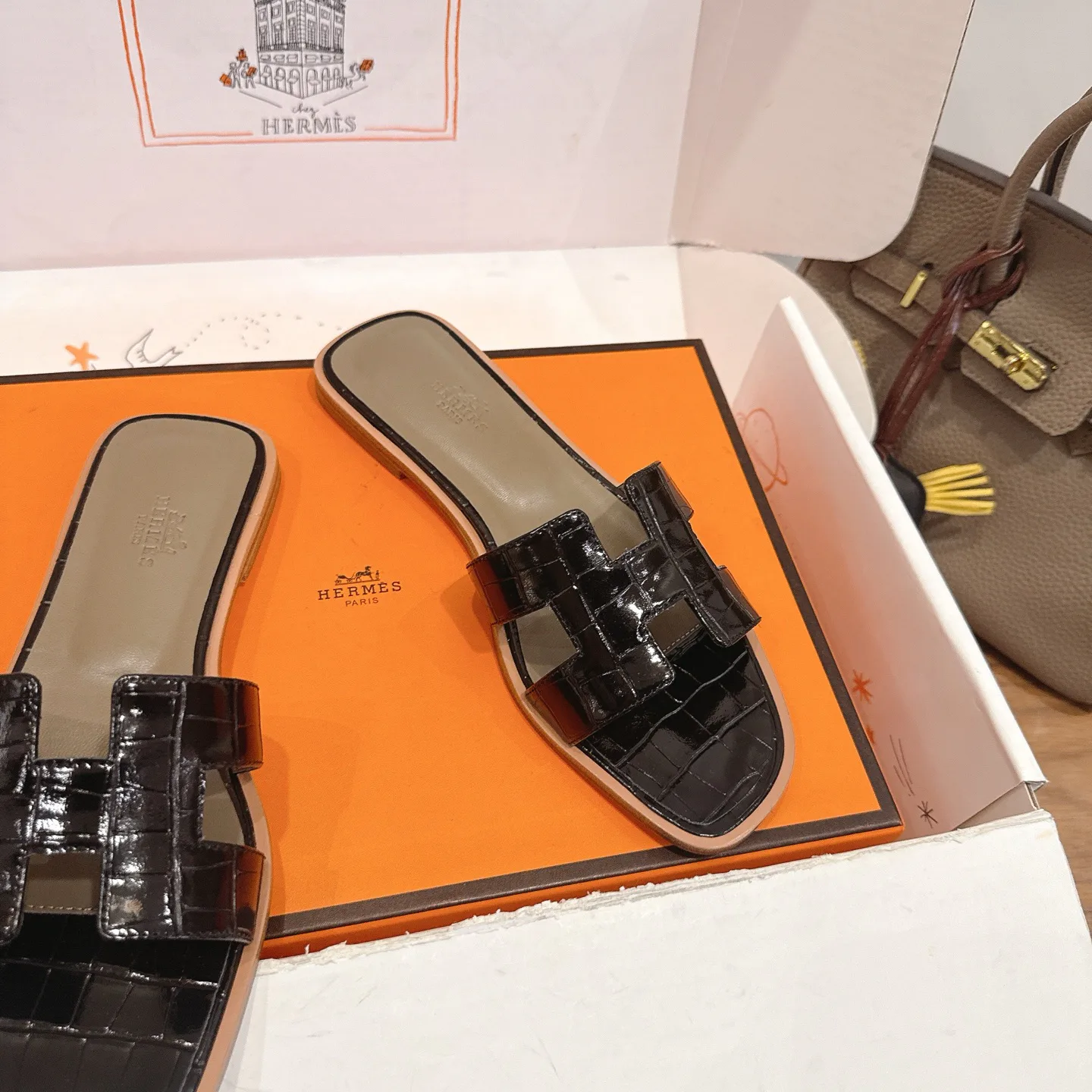 Шлепанцы Женские Hermes 1223548