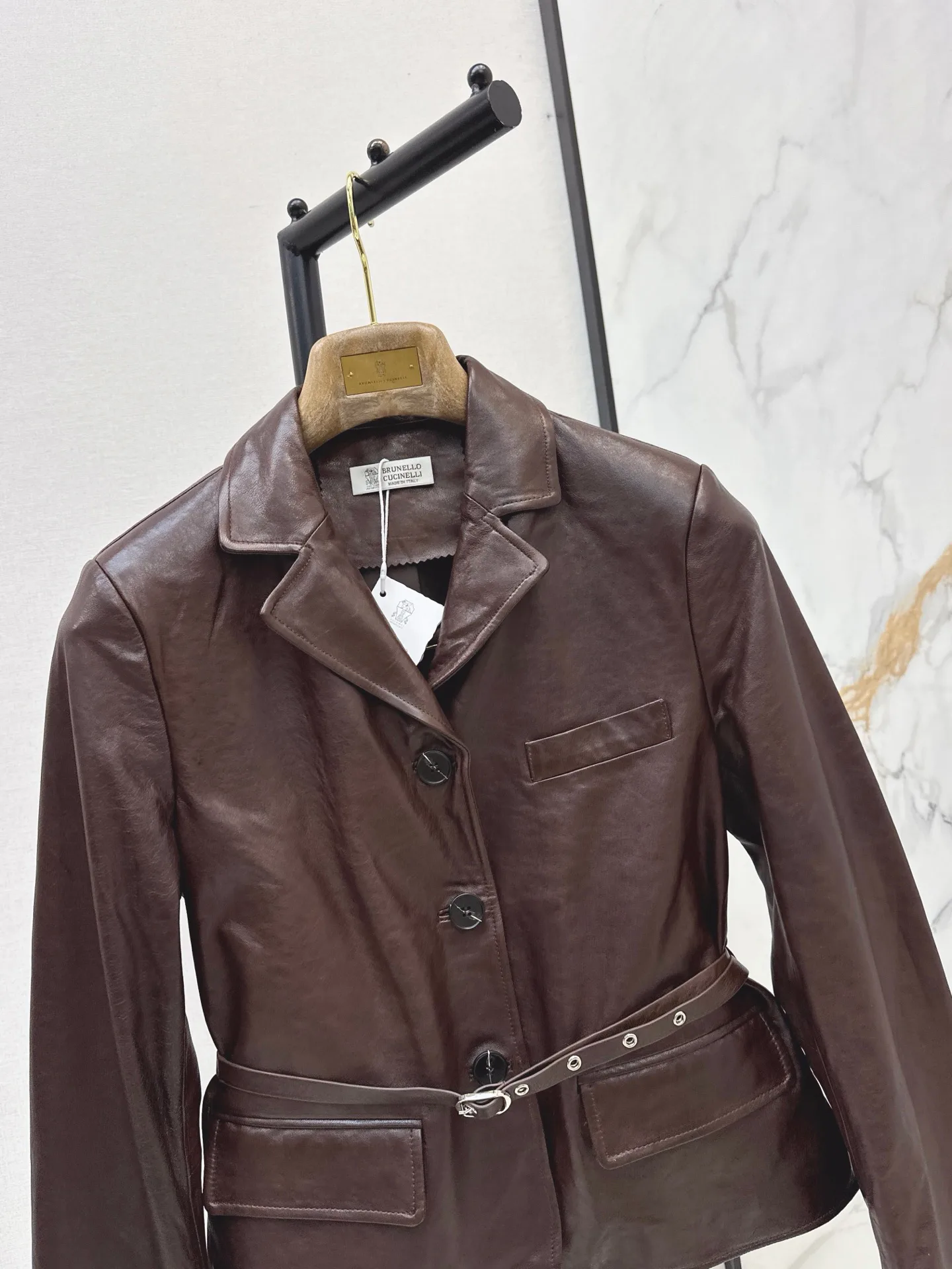 Кожаные Куртки И Дублёнки Женские Brunello Cucinelli 18407933