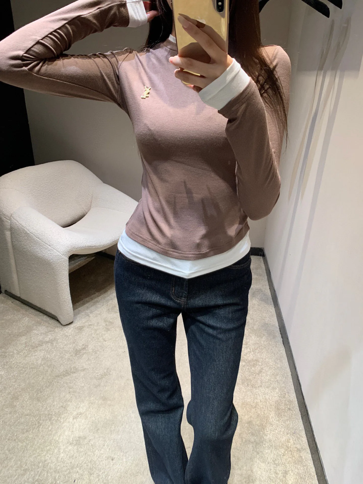 Лонгсливы Женские Saint Laurent 1056187