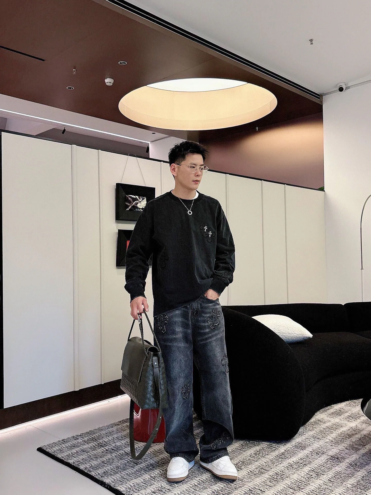 Лонгсливы Мужские Chrome Hearts 2237985