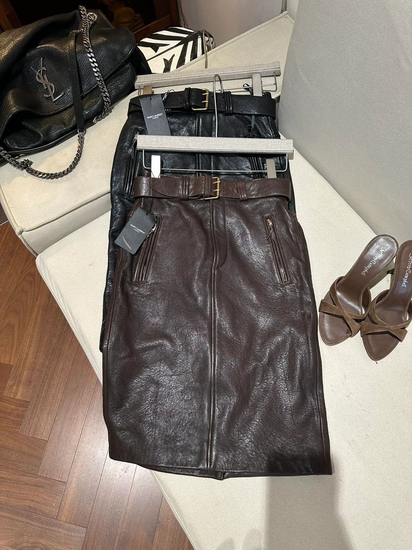 Кожаные Куртки И Дублёнки Женские Saint Laurent 11786198