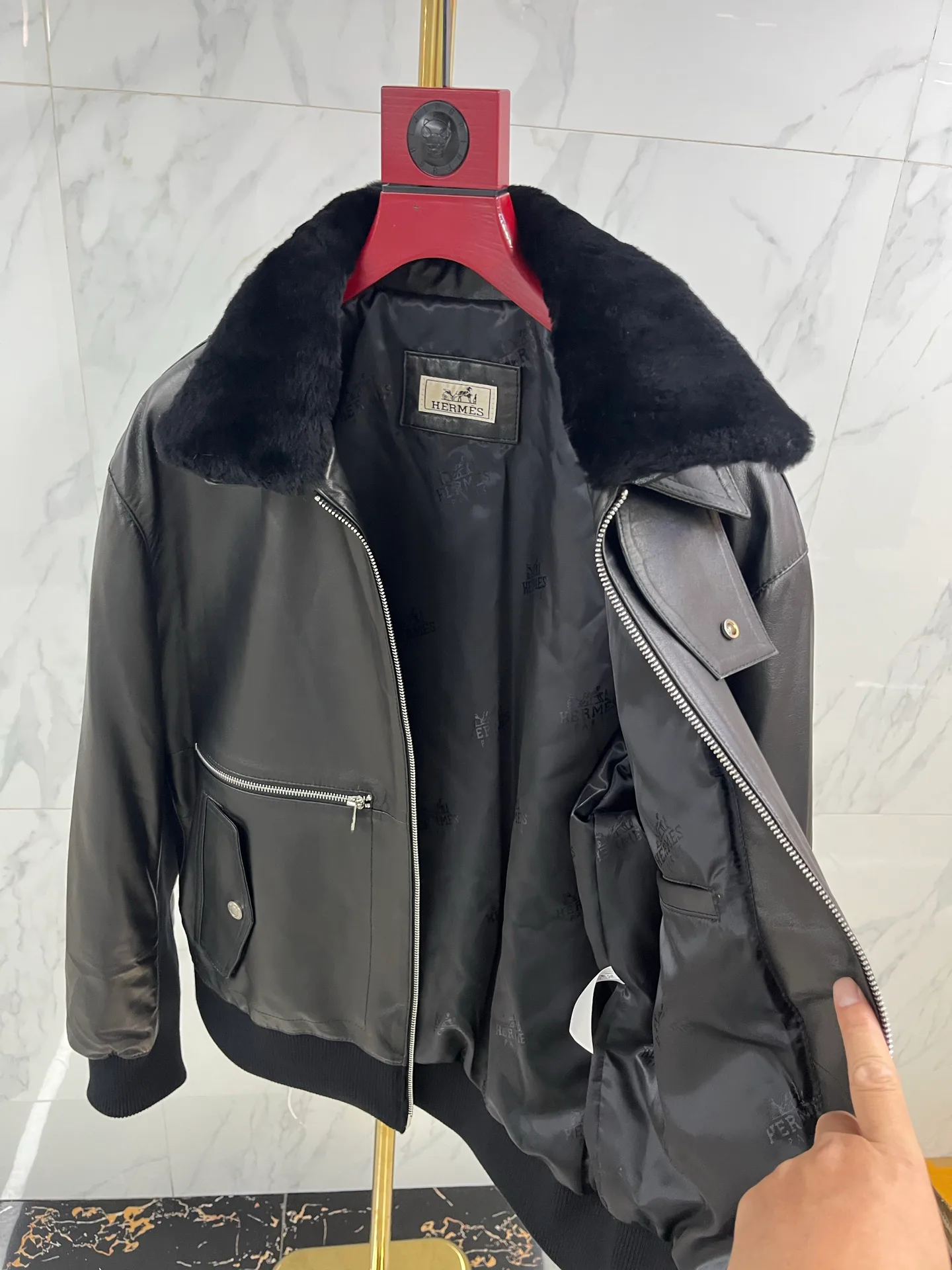 Кожаные Куртки И Дублёнки Мужские Hermes 790134