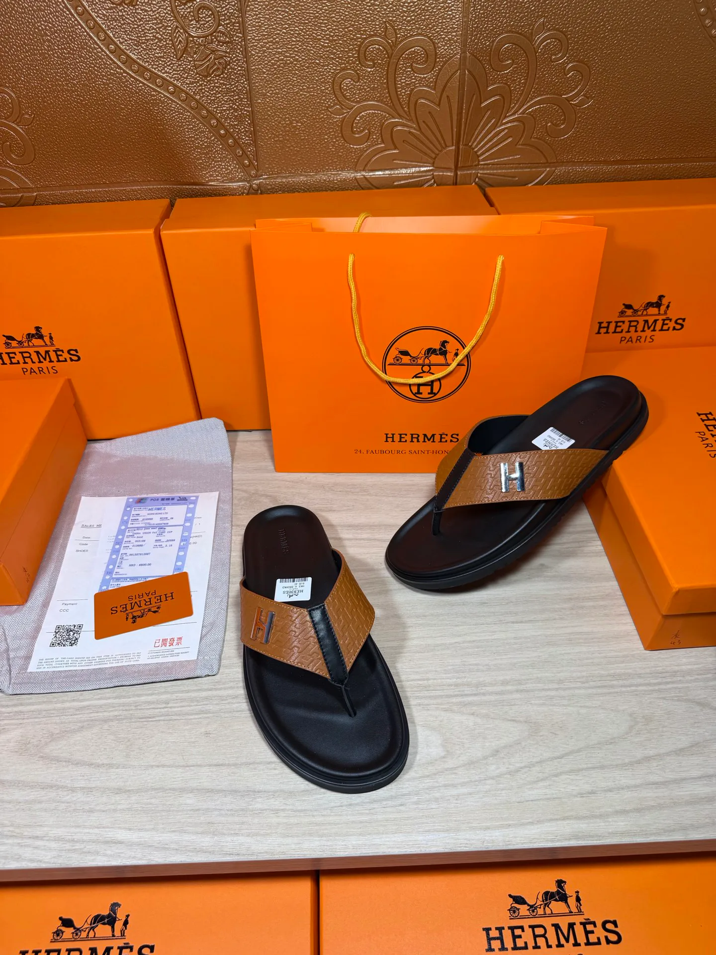 Шлепанцы Мужские Hermes 19414489