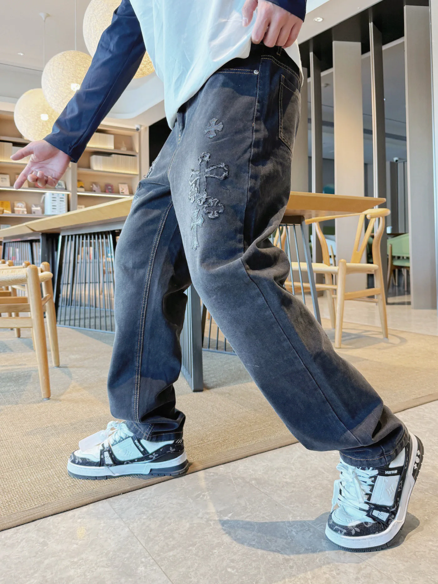 Джинсы Мужские Chrome Hearts 13538163