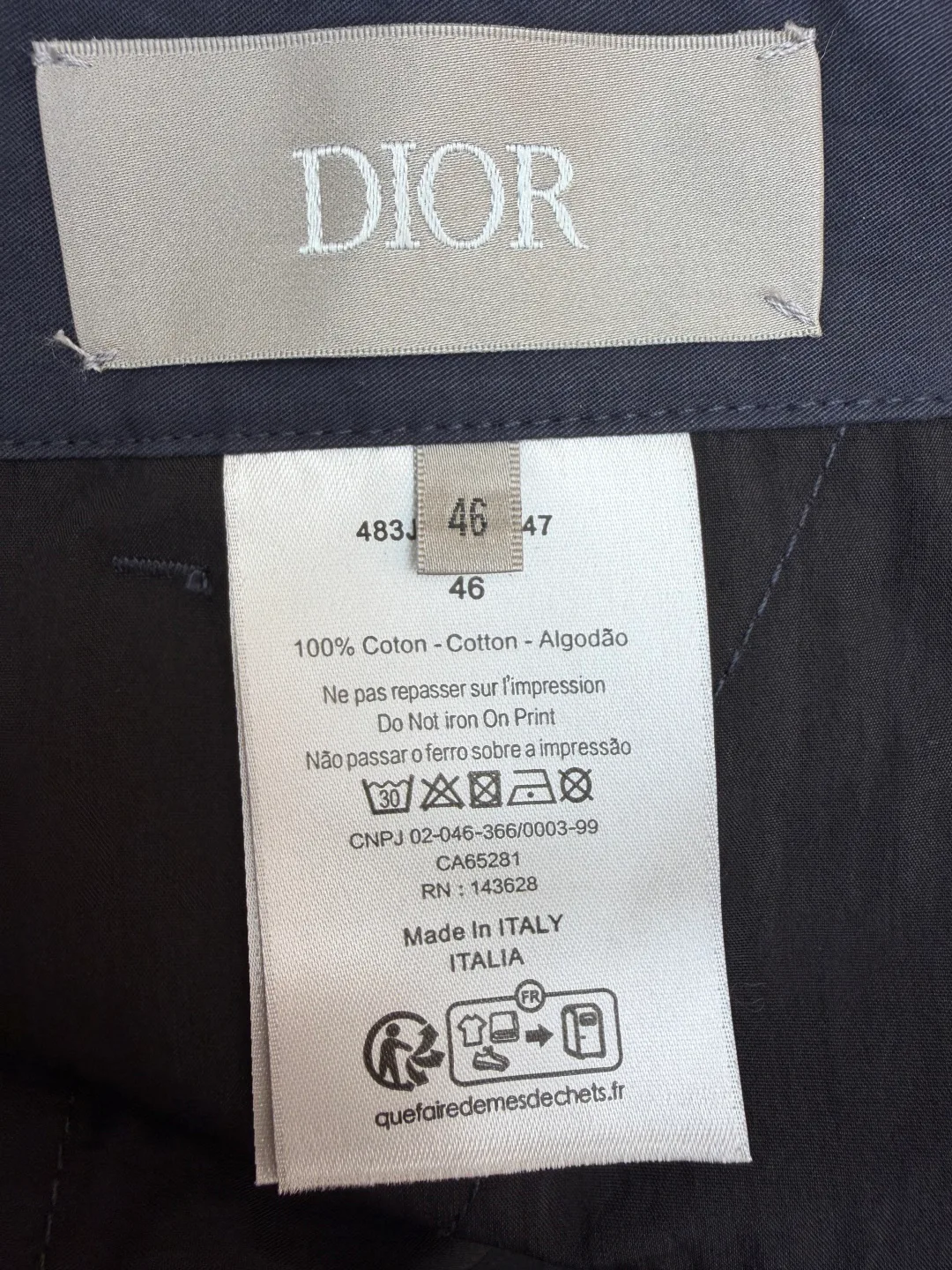Брюки Мужские Christian Dior 10895693