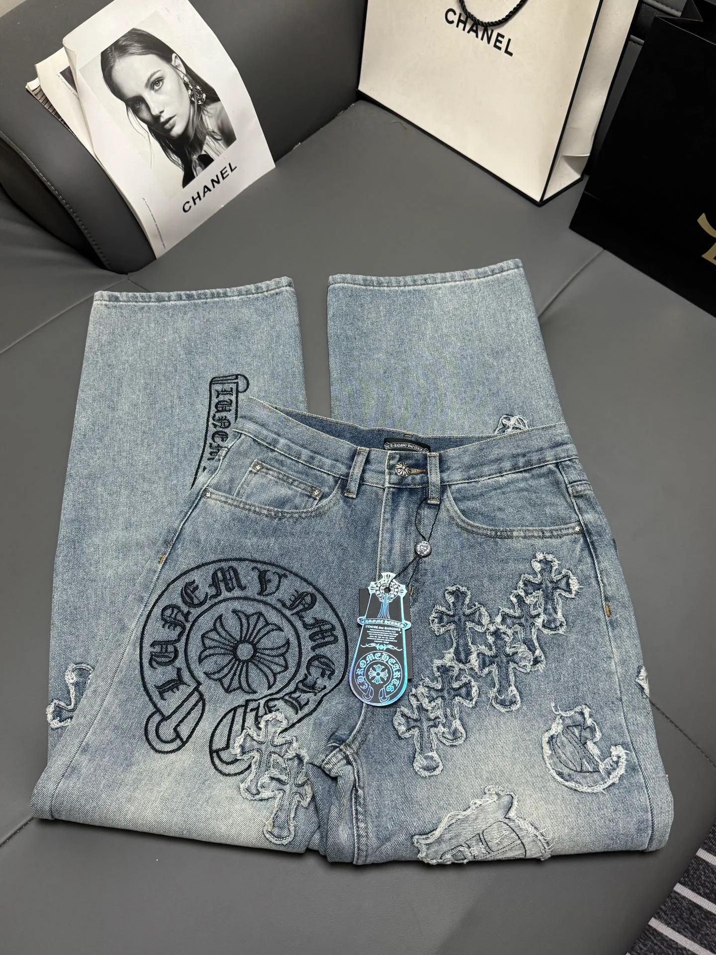 Брюки Женские Chrome Hearts 13554191