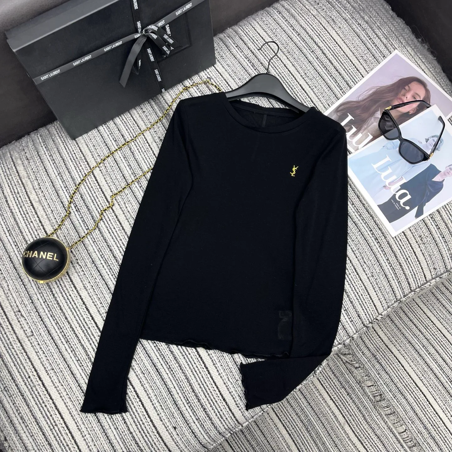 Лонгсливы Женские Saint Laurent 4793808