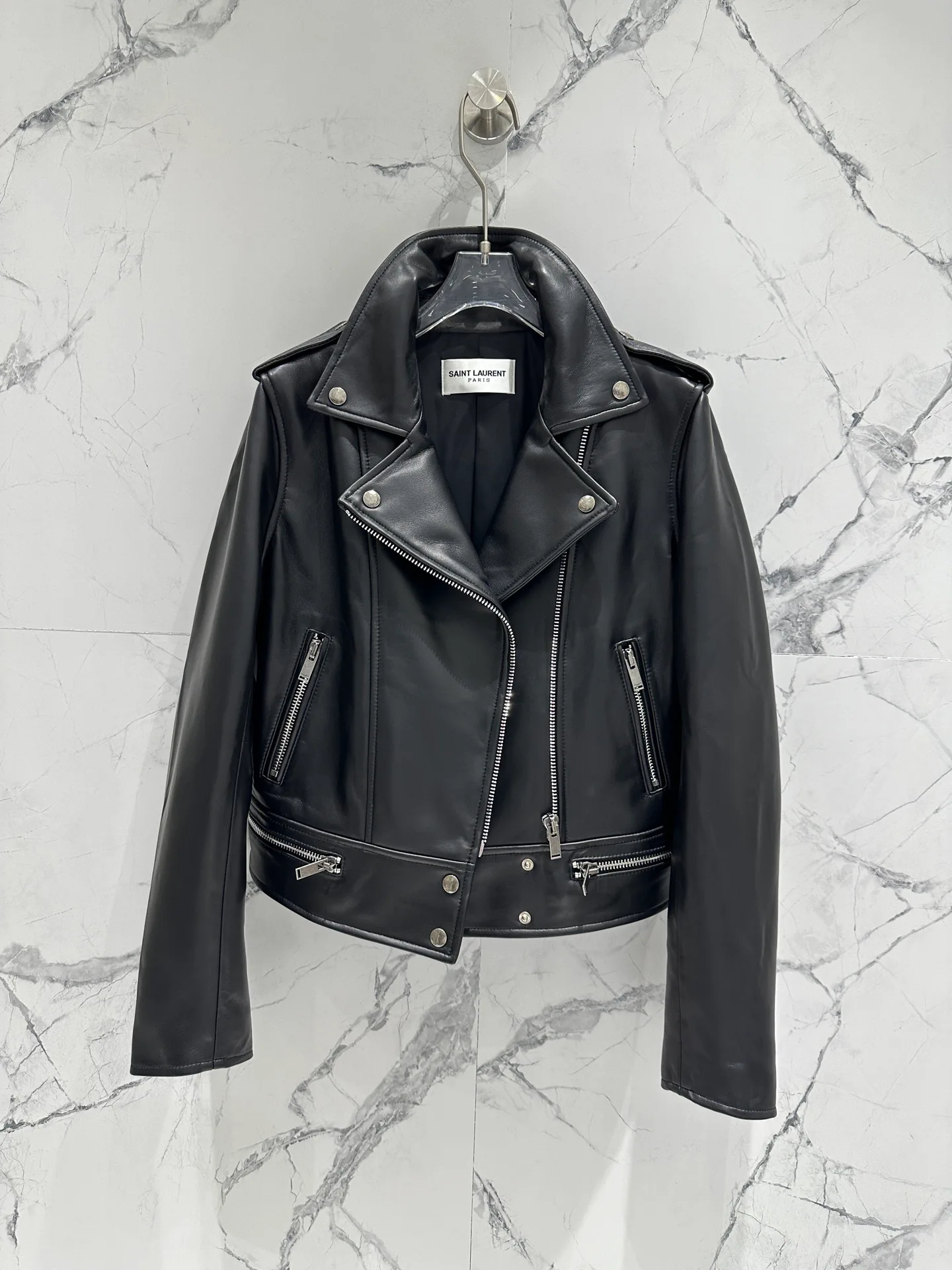 Кожаные Куртки И Дублёнки Женские Saint Laurent 11484154