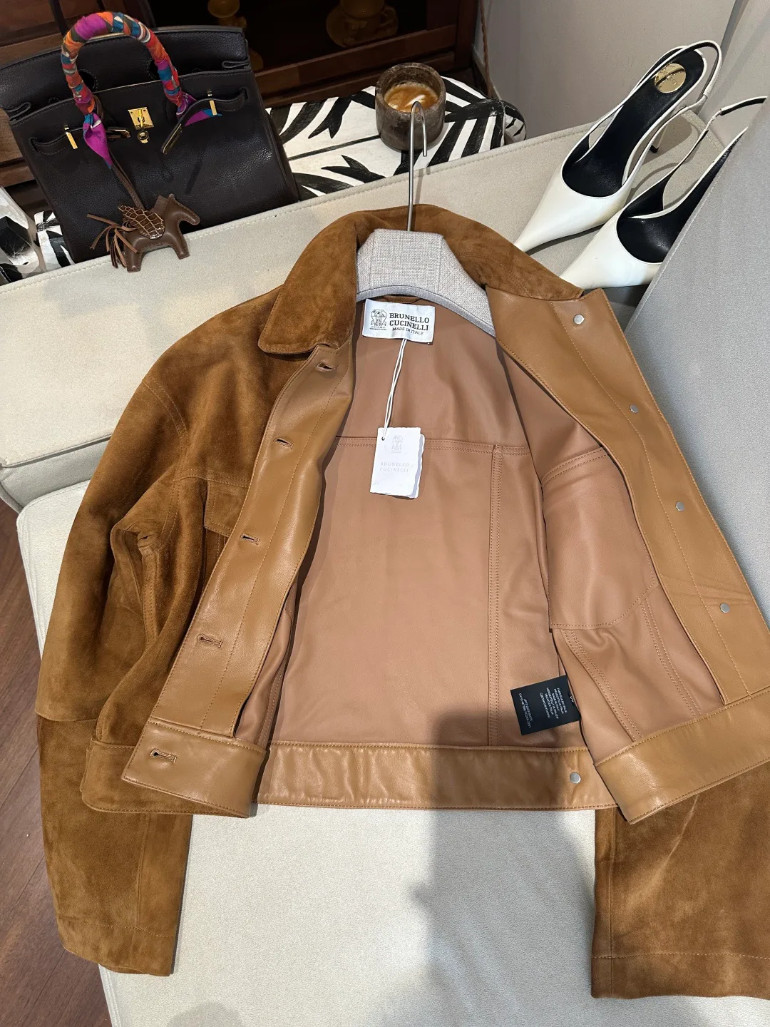Кожаные Куртки И Дублёнки Женские Brunello Cucinelli 19045948