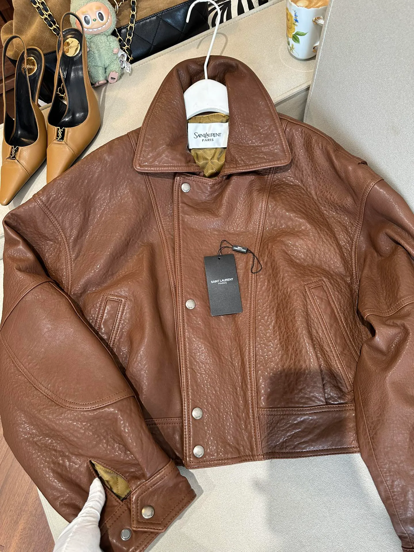 Куртки И Пуховики Женские Saint Laurent 127672