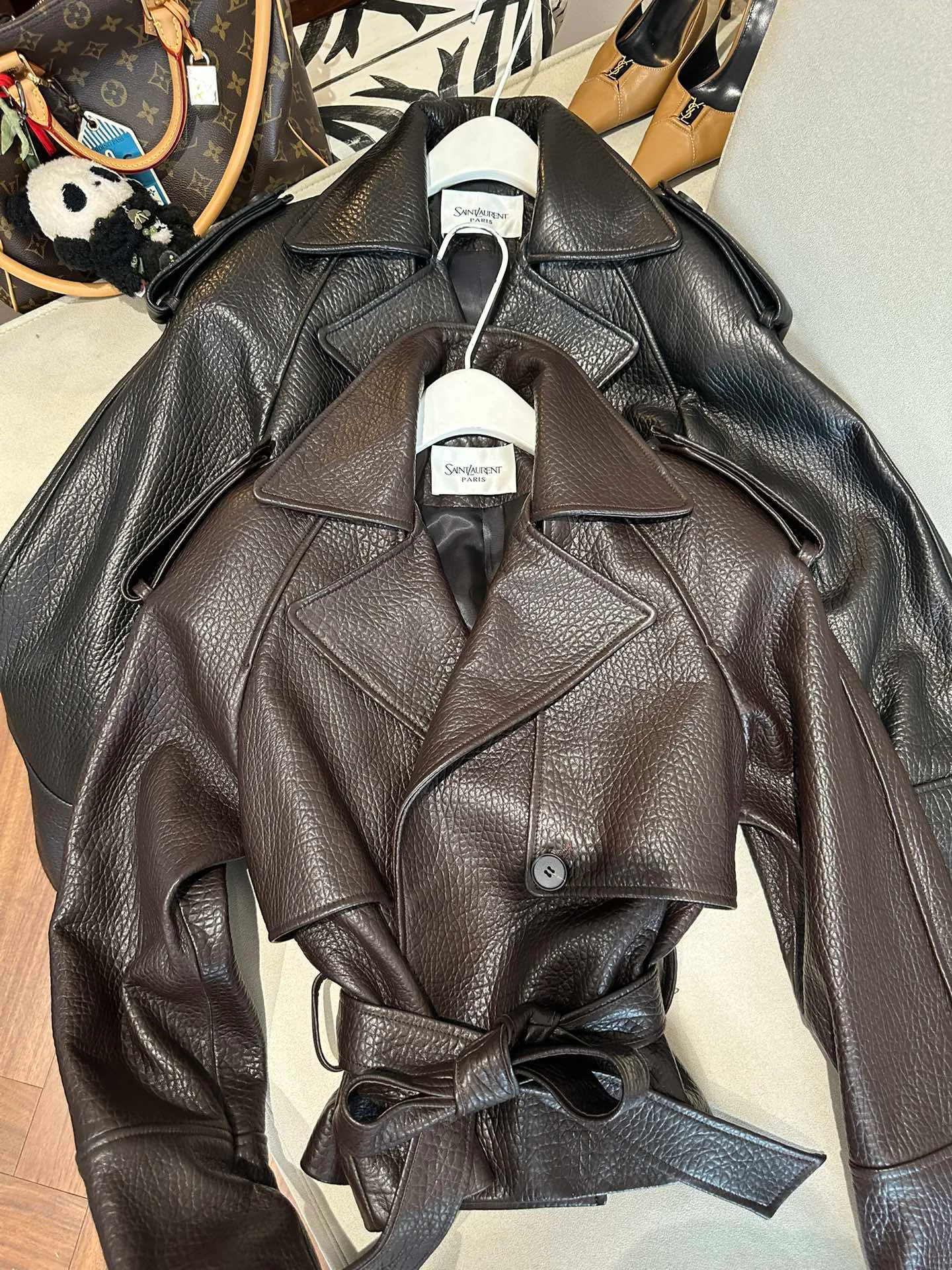 Кожаные Куртки И Дублёнки Женские Saint Laurent 11625006