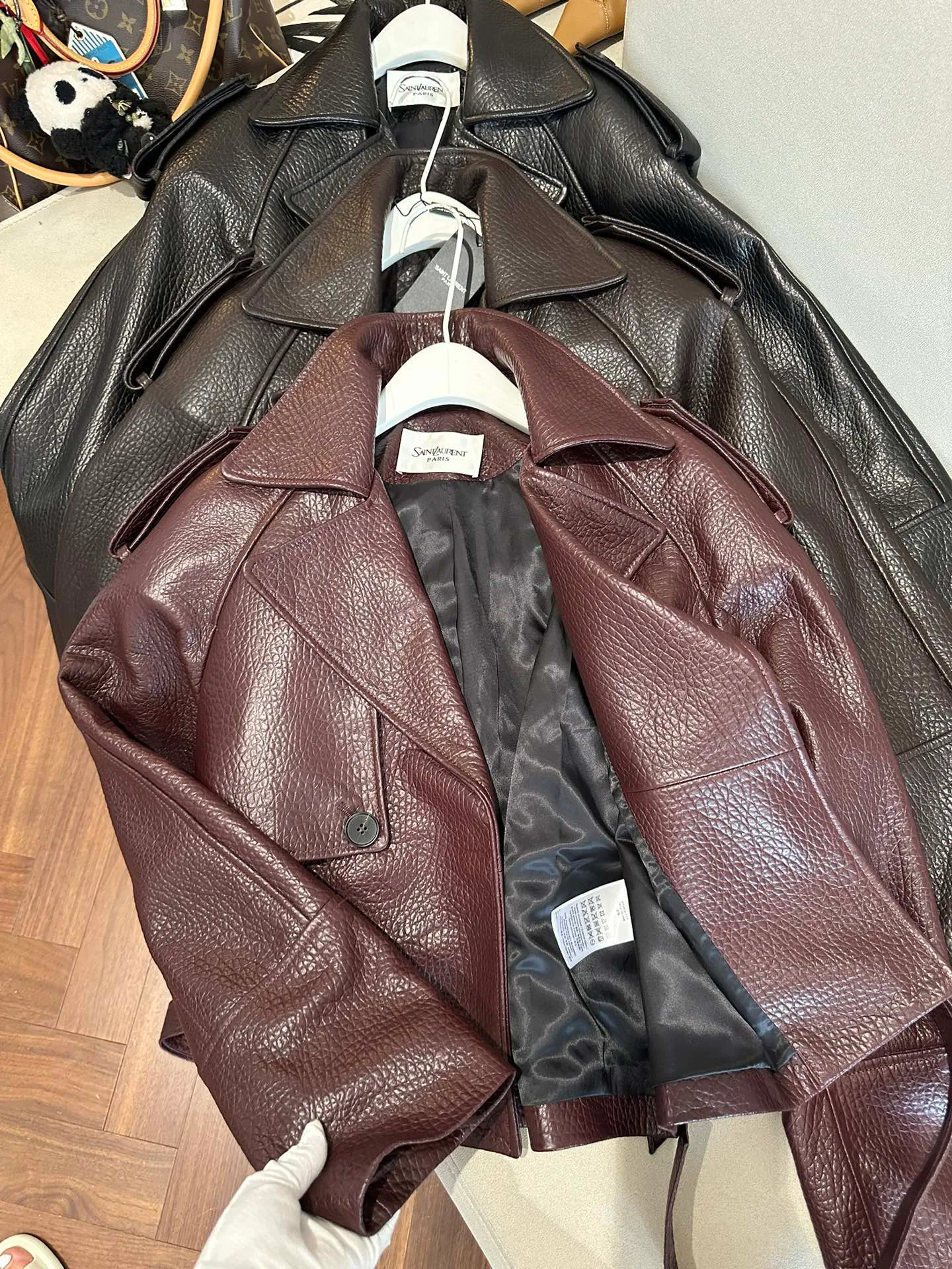 Кожаные Куртки И Дублёнки Женские Saint Laurent 11625012