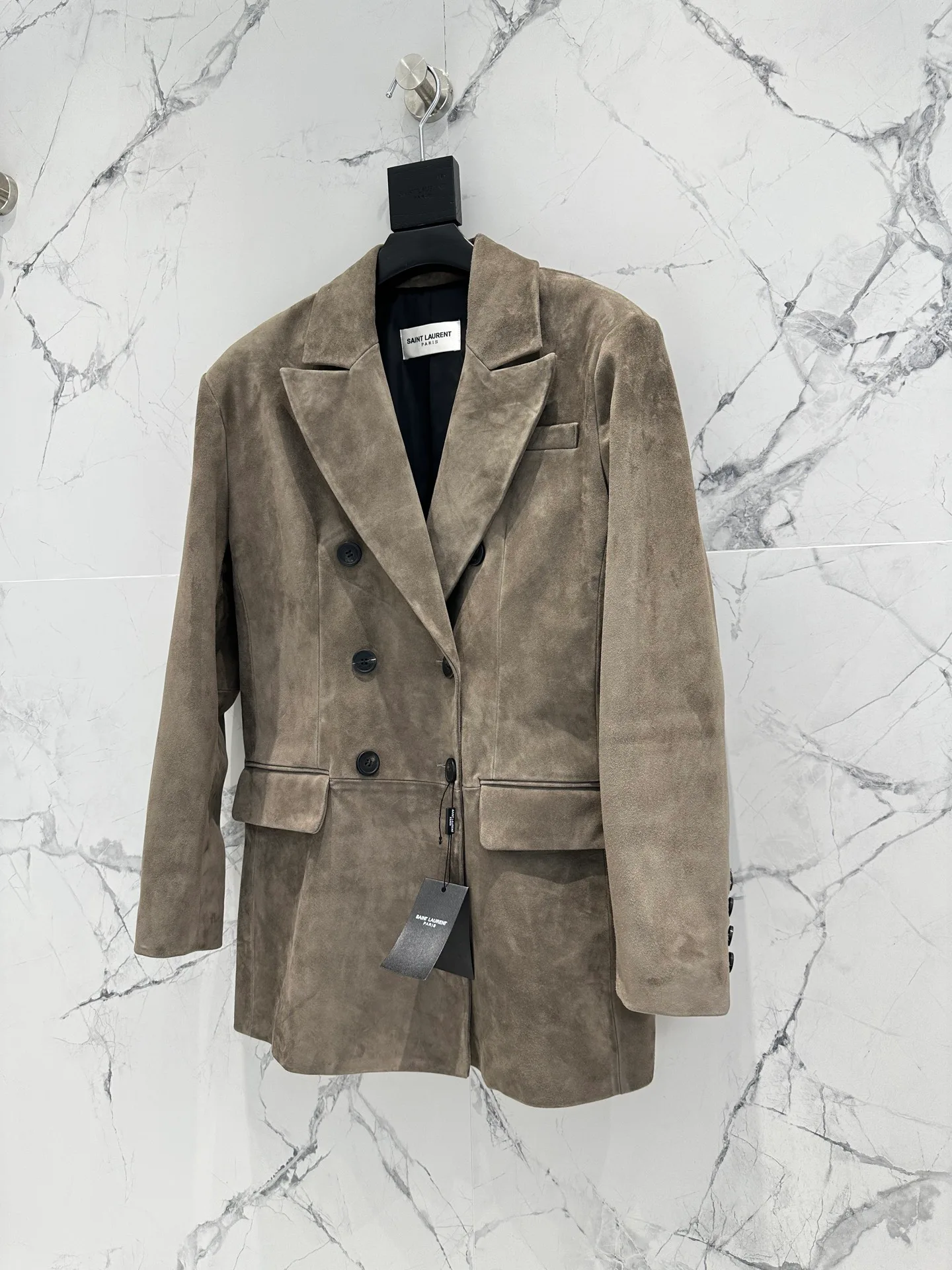 Кожаные Куртки И Дублёнки Женские Saint Laurent 12717877