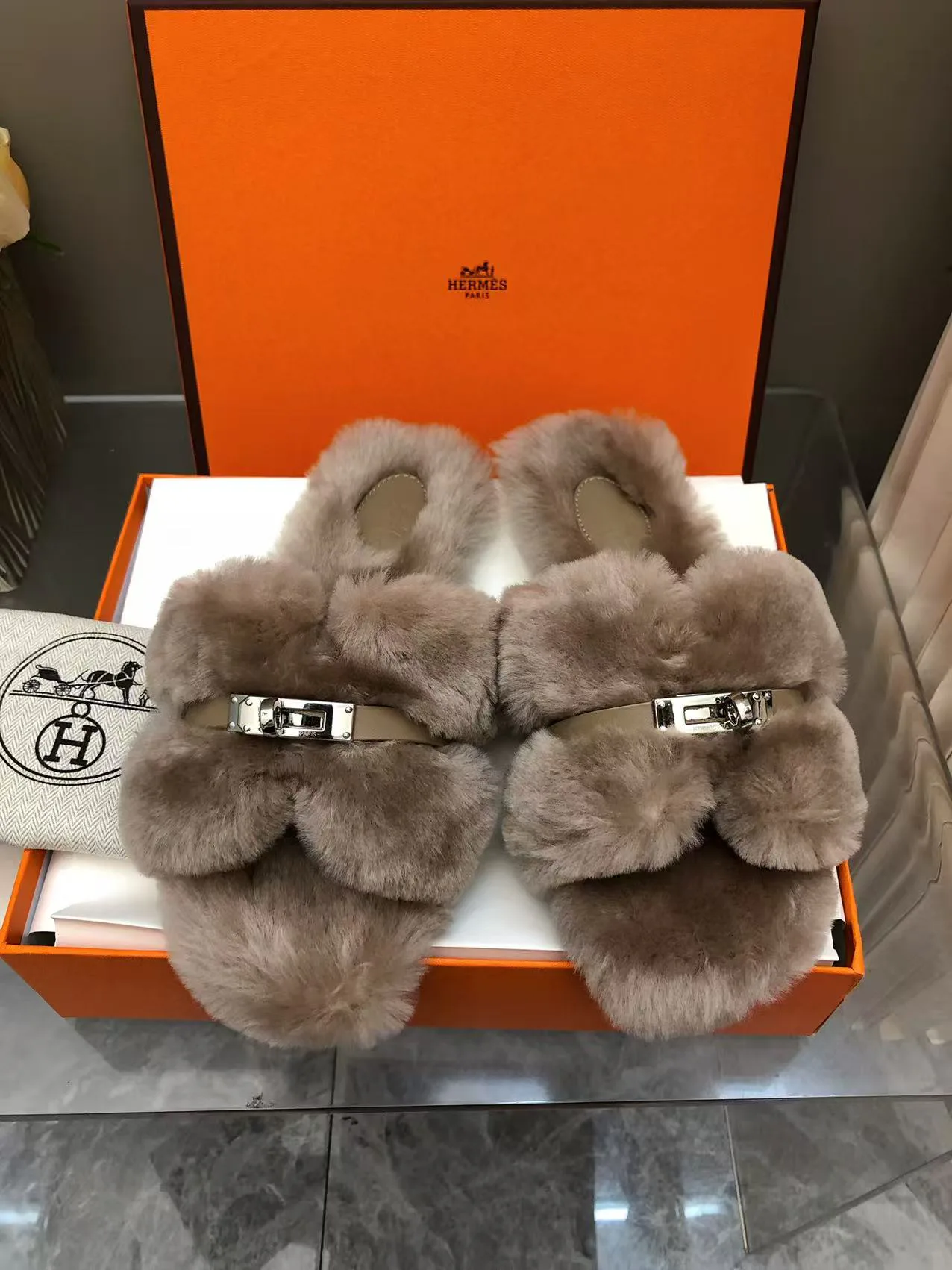Тапочки Женские Hermes 65352