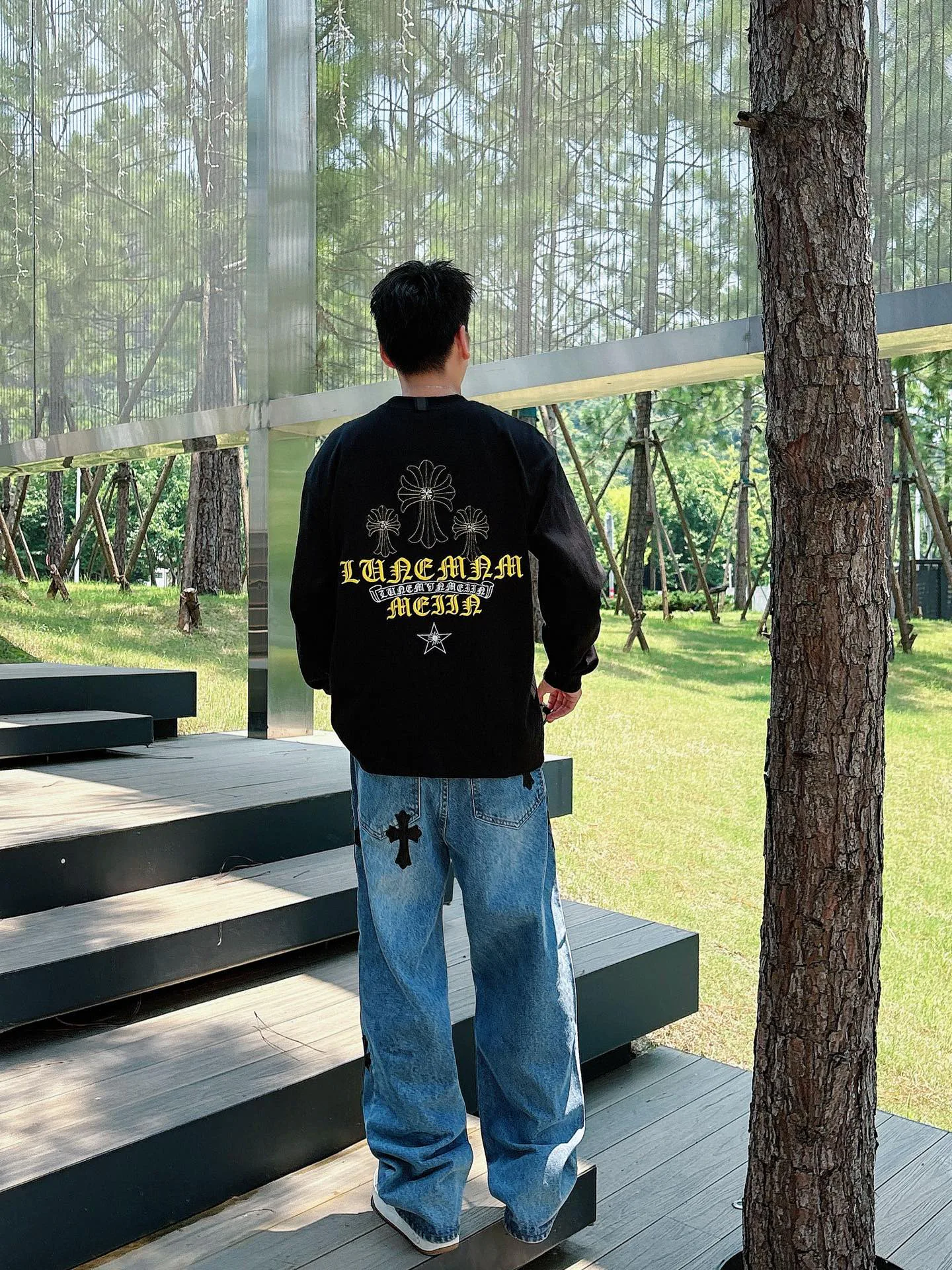 Лонгсливы Мужские Chrome Hearts 1274501