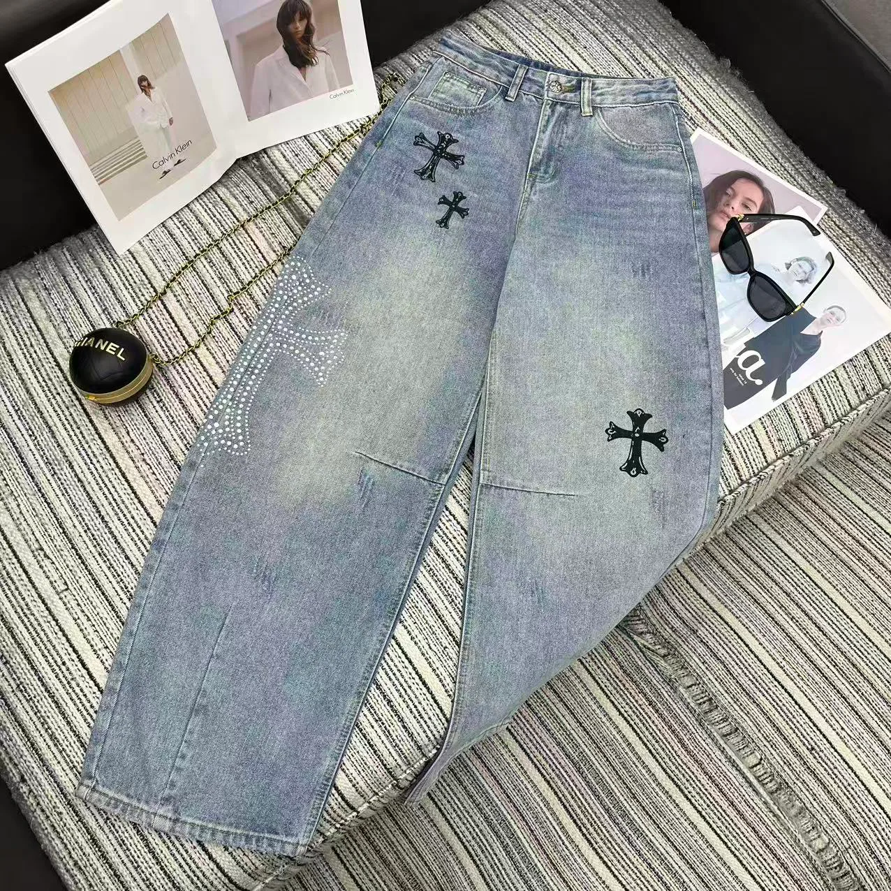 Джинсы Женские Chrome Hearts 11171973