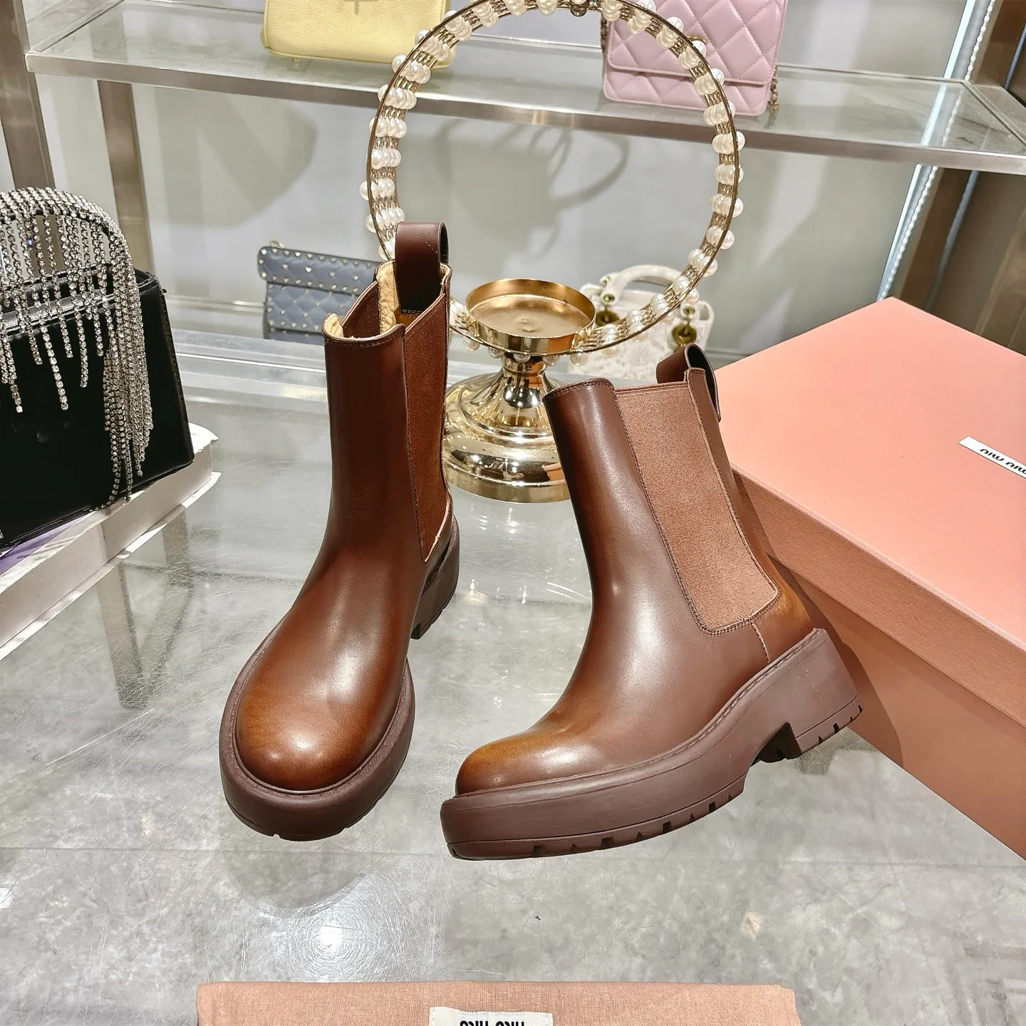 Ботинки Женские Miu Miu 347836