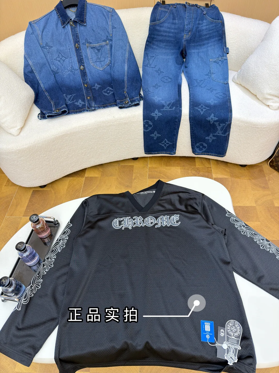 Лонгсливы Мужские Chrome Hearts 7080107