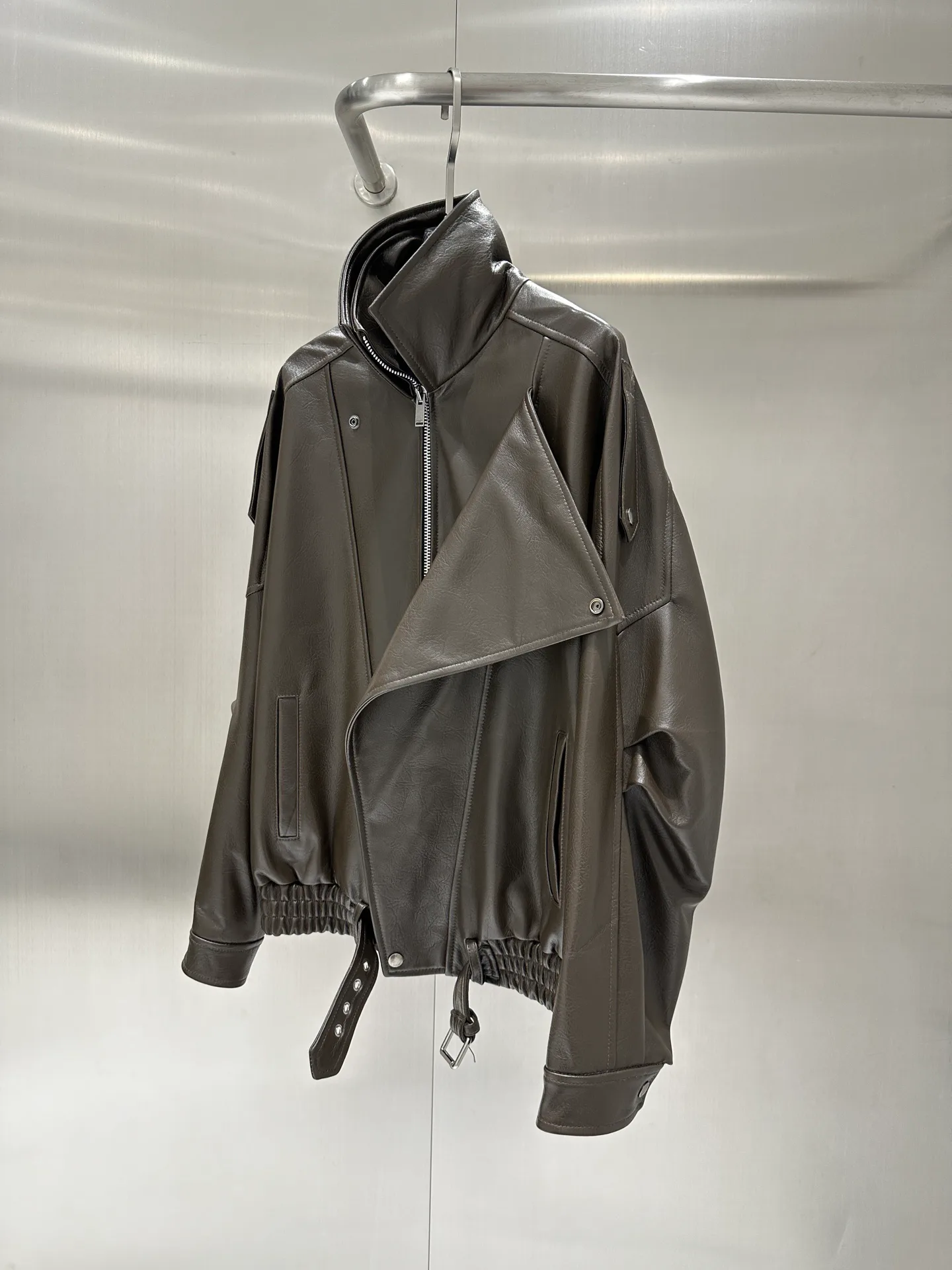 Кожаные Куртки И Дублёнки Женские Saint Laurent 5350234