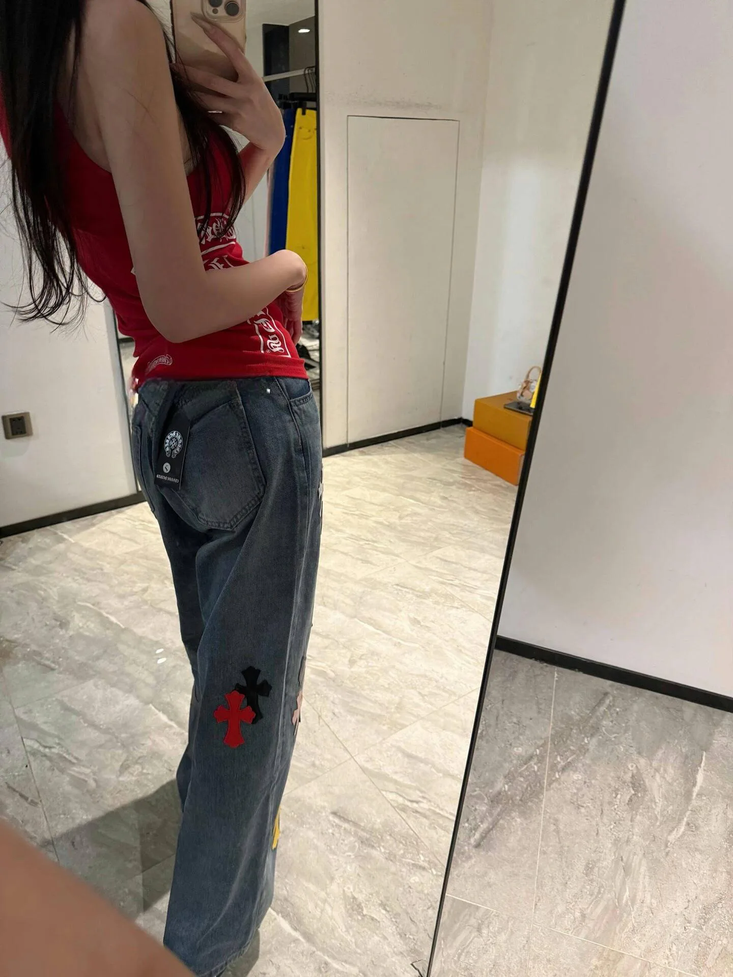 Джинсы Женские Chrome Hearts 11181375