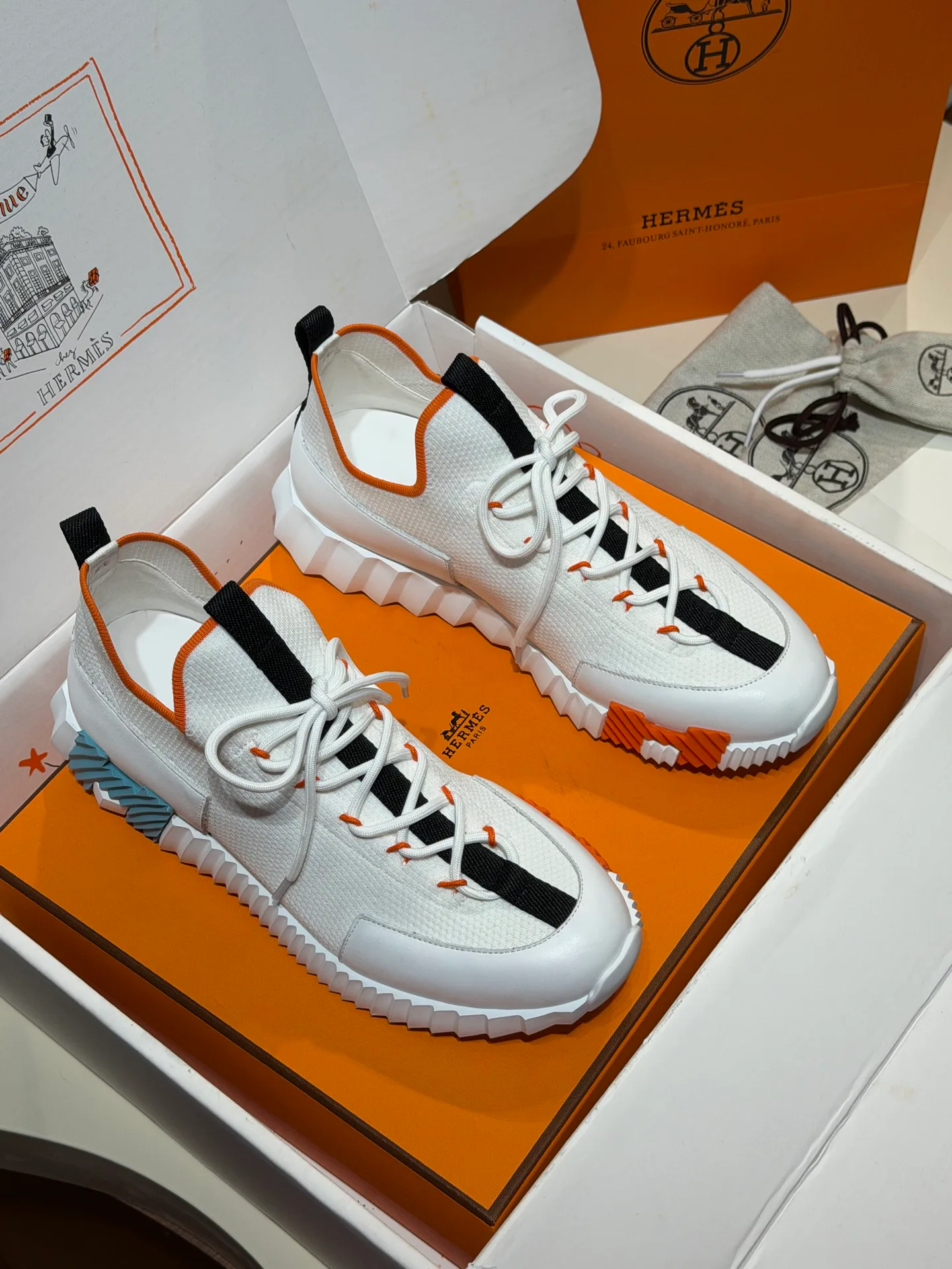 Кроссовки Мужские Hermes 554599