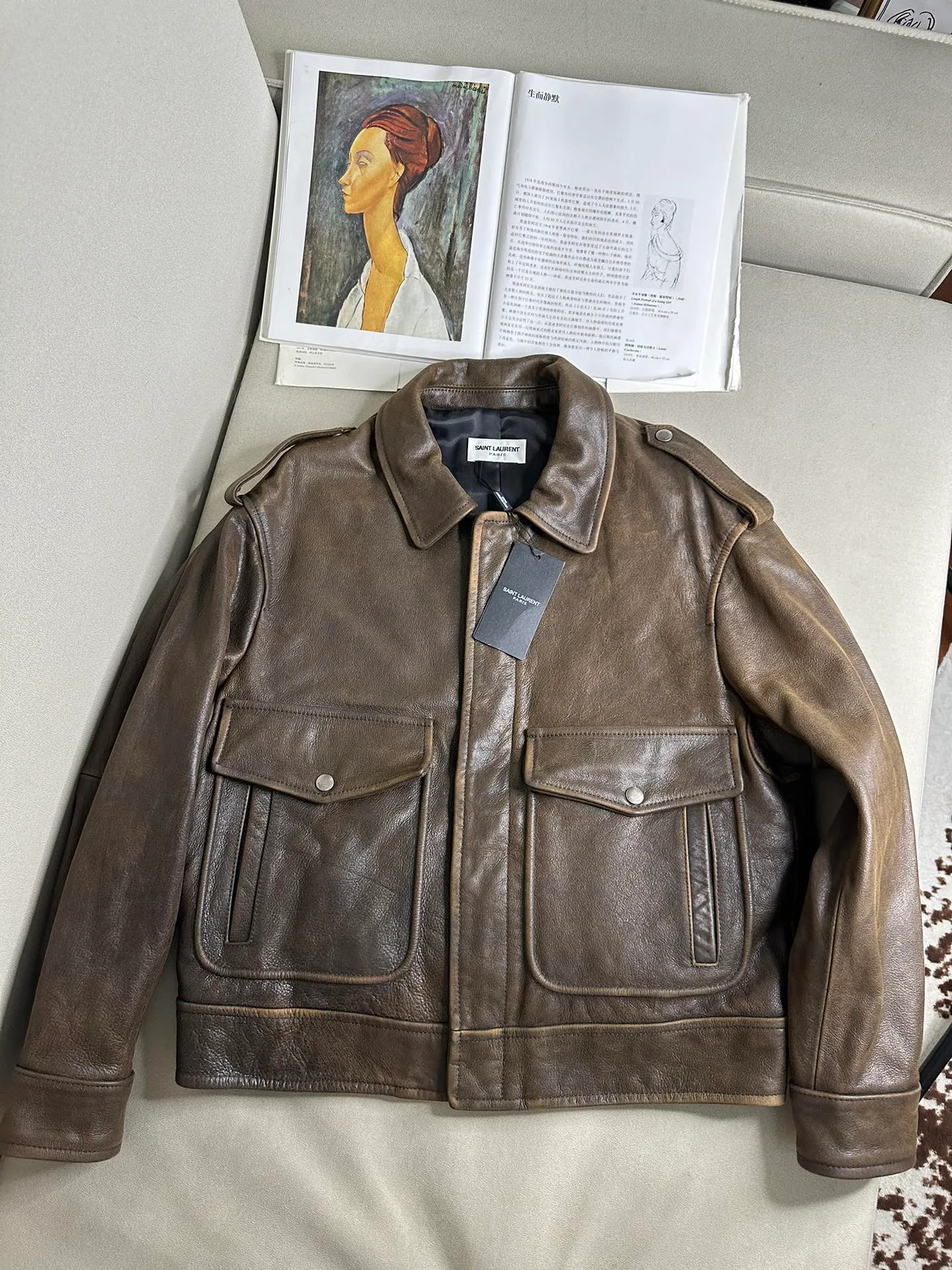 Кожаные Куртки И Дублёнки Женские Saint Laurent 13220486