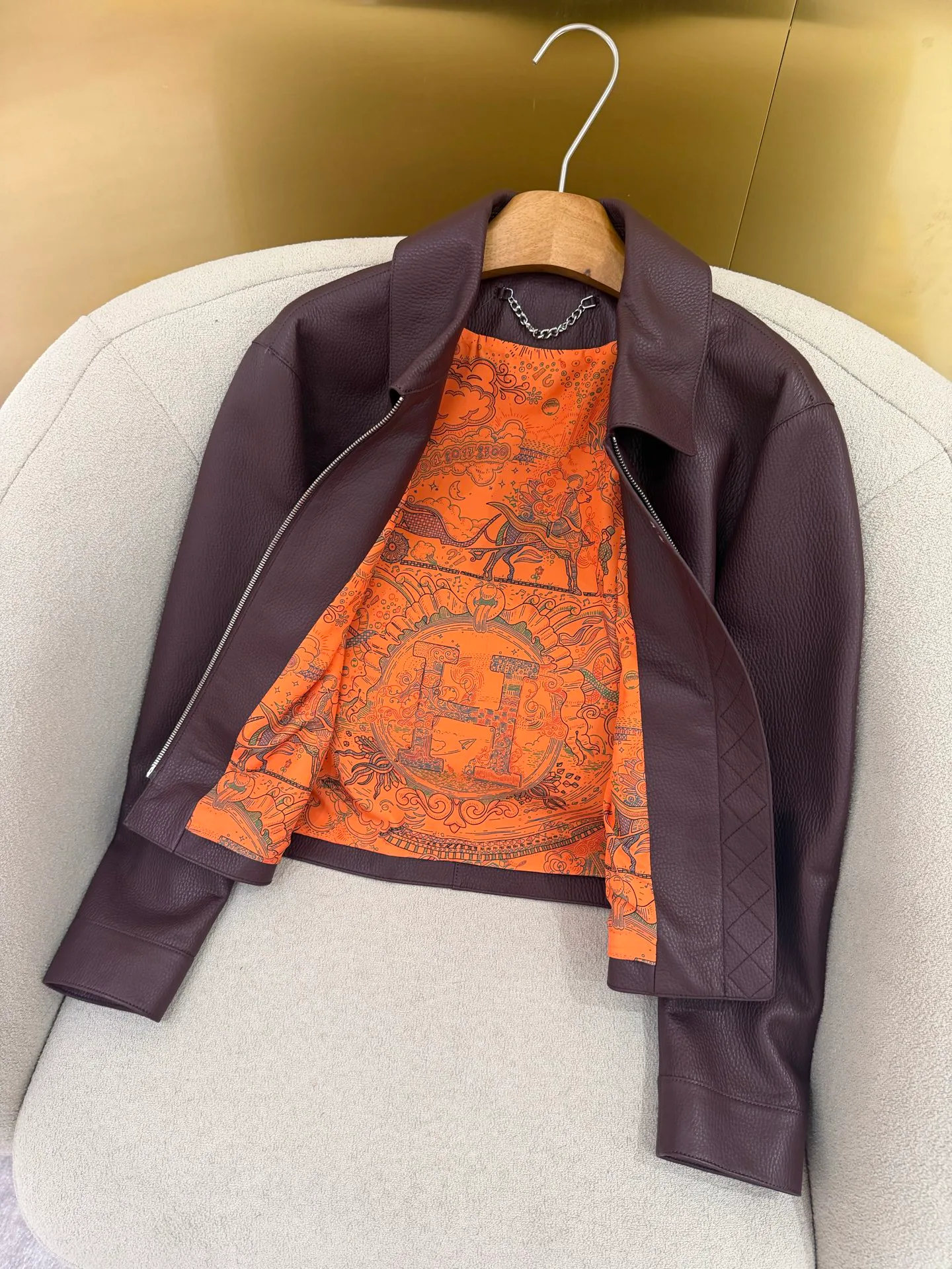 Кожаные Куртки И Дублёнки Женские Hermes 17802393