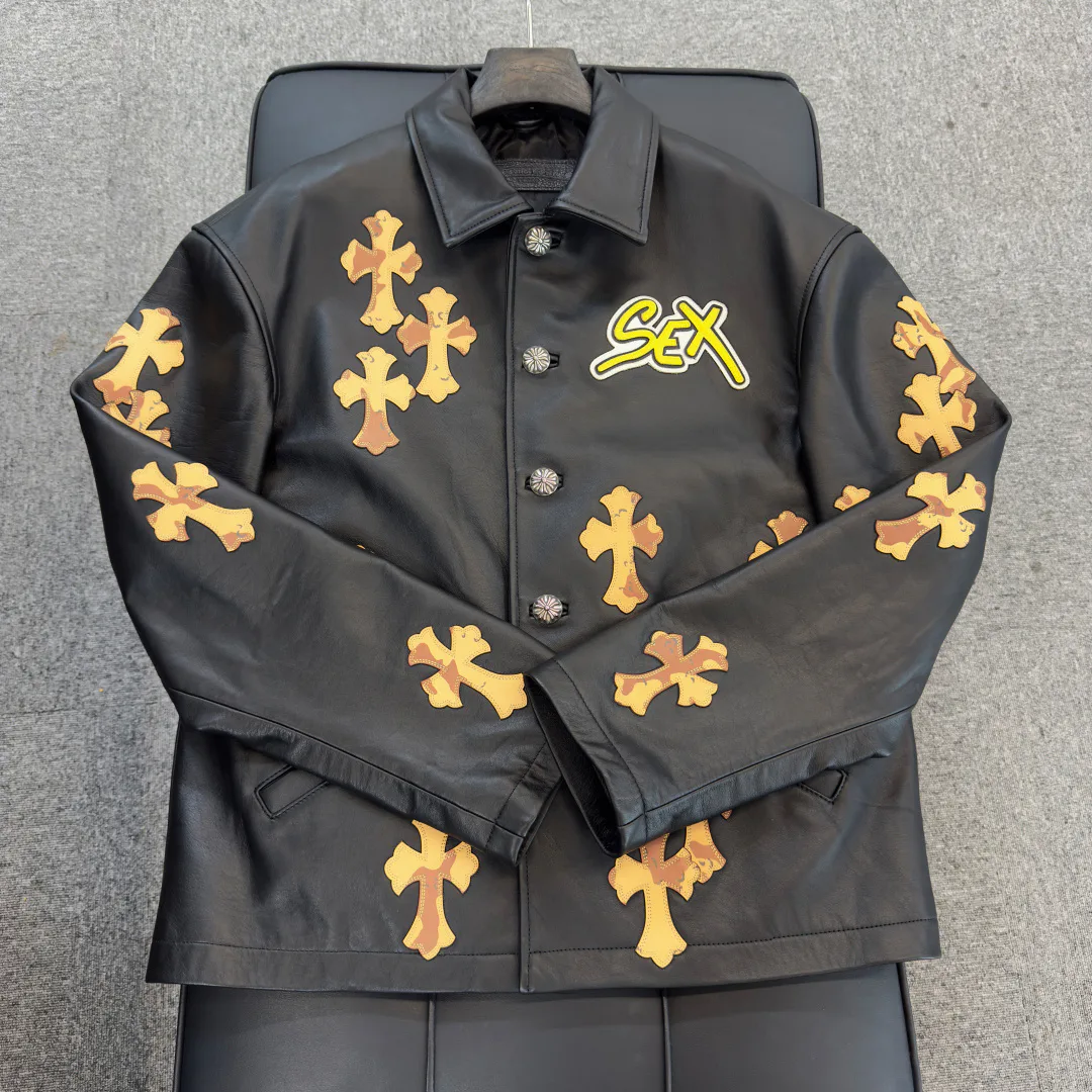 Кожаные Куртки И Дублёнки Мужские Chrome Hearts 17966746