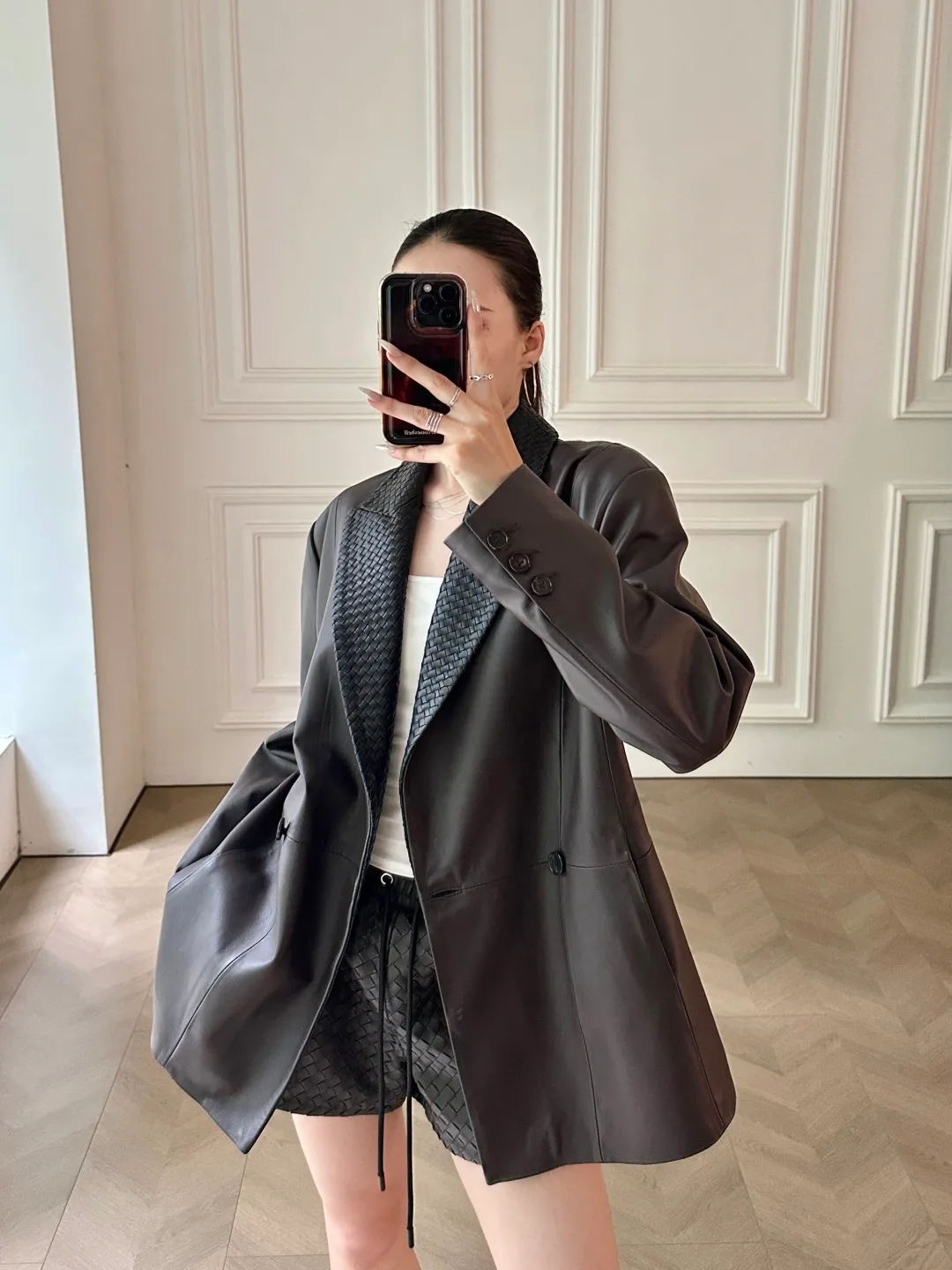 Кожаные Куртки И Дублёнки Женские Bottega Veneta 18200627
