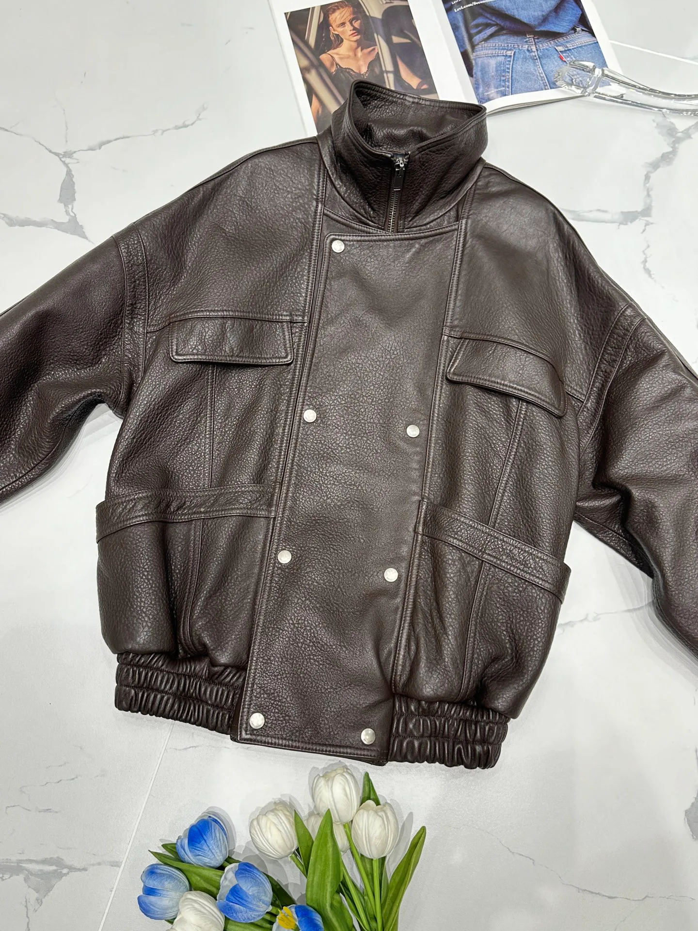 Кожаные Куртки И Дублёнки Женские Saint Laurent 11544764