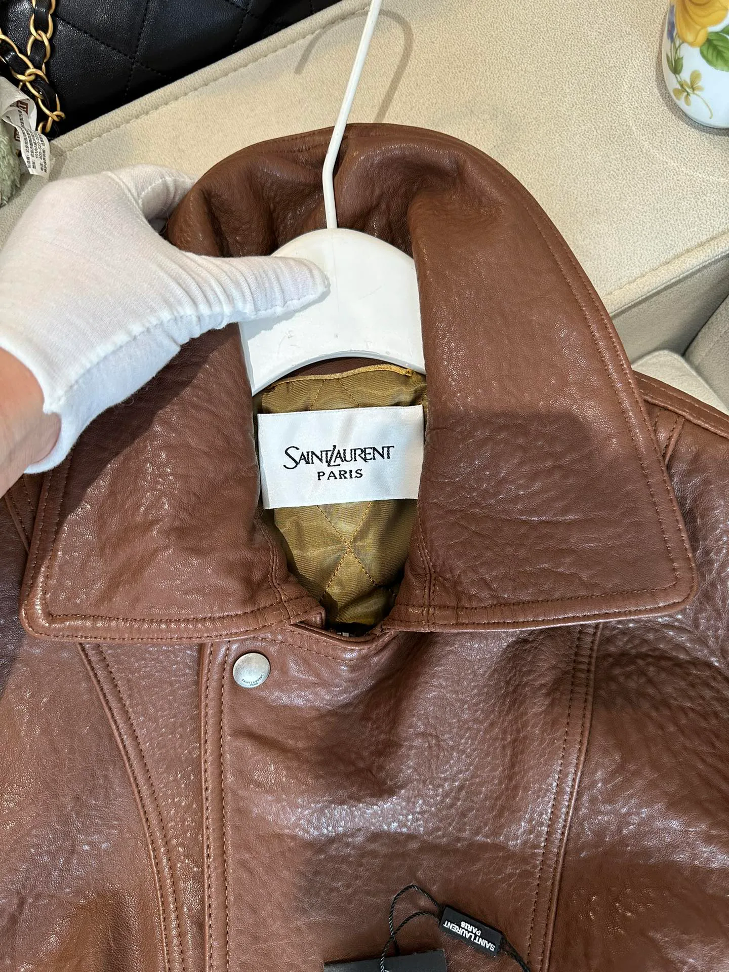 Куртки И Пуховики Женские Saint Laurent 127672