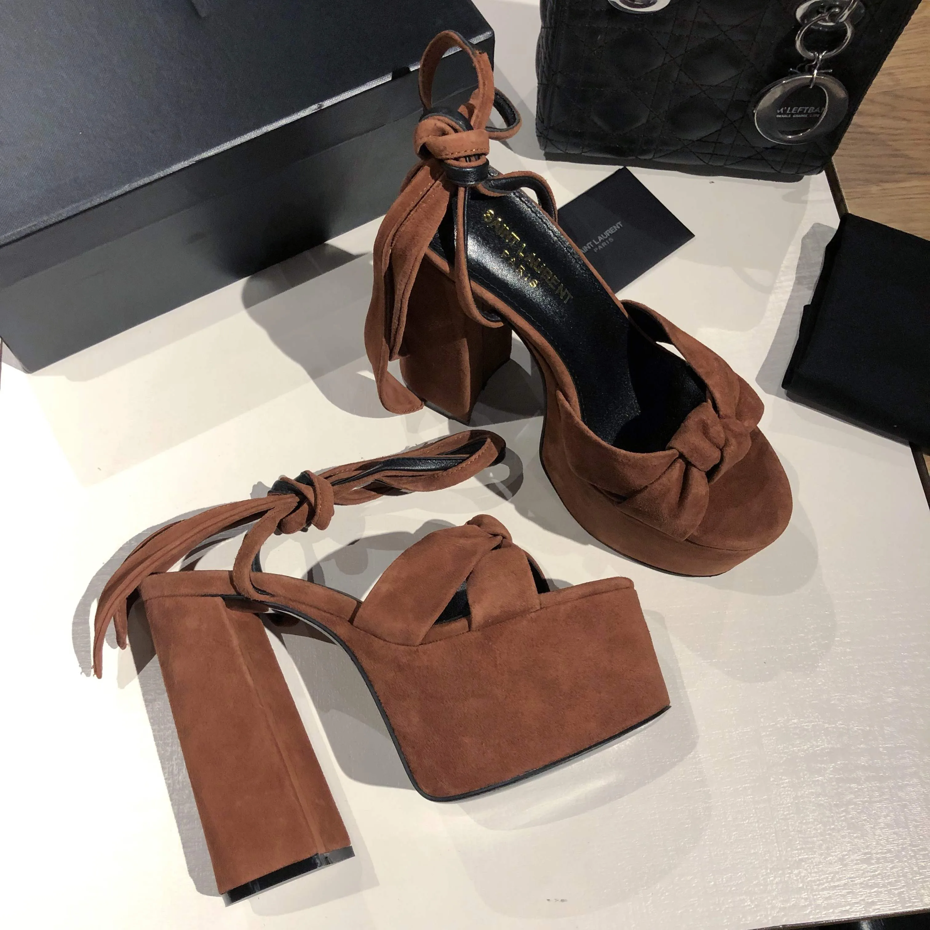 Босоножки Женские Saint Laurent 11220448