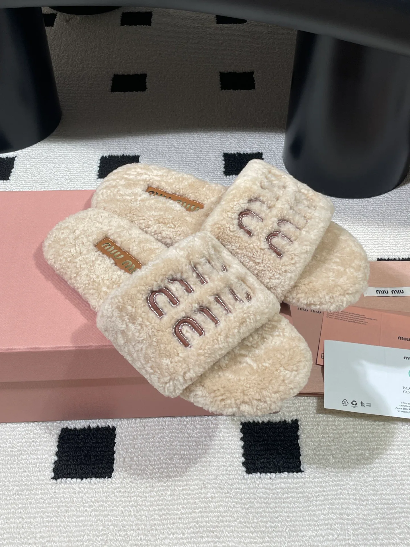 Тапочки Женские Miu Miu 177390