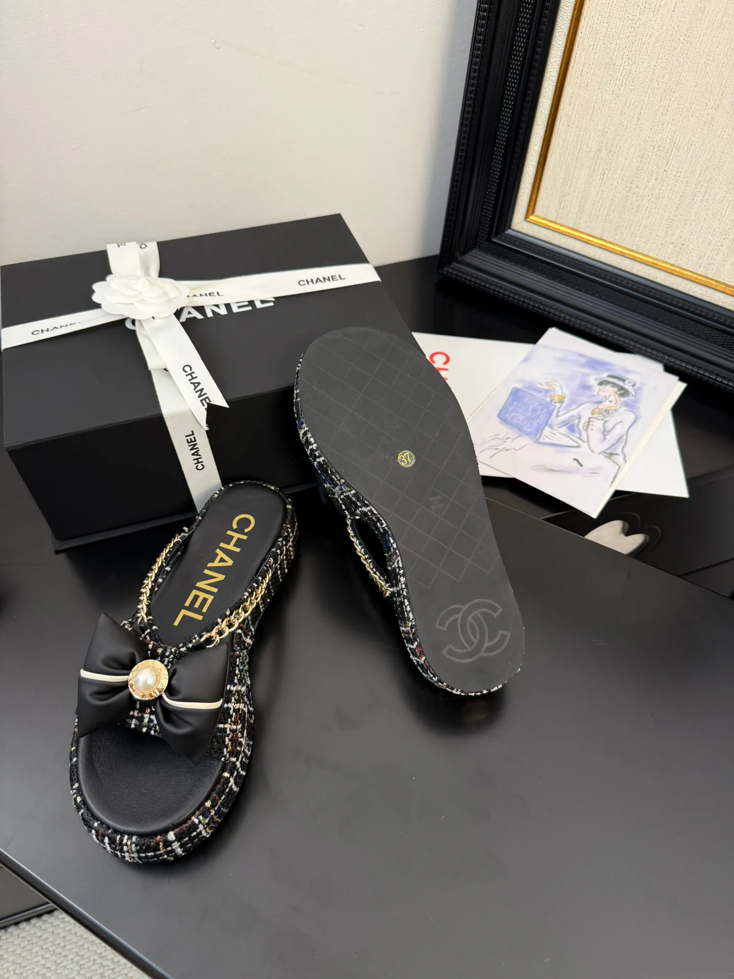 Шлепанцы Женские Chanel 20386