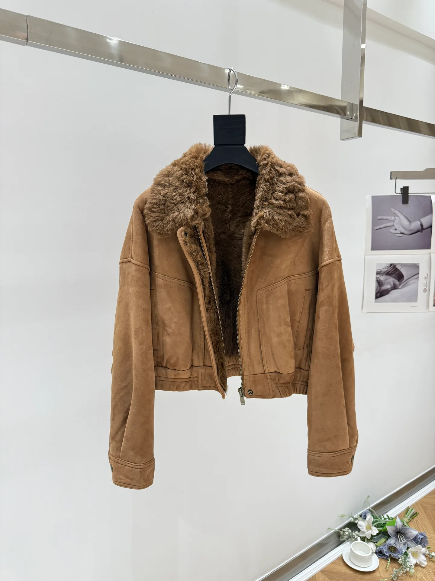Кожаные Куртки И Дублёнки Женские Saint Laurent 18446596