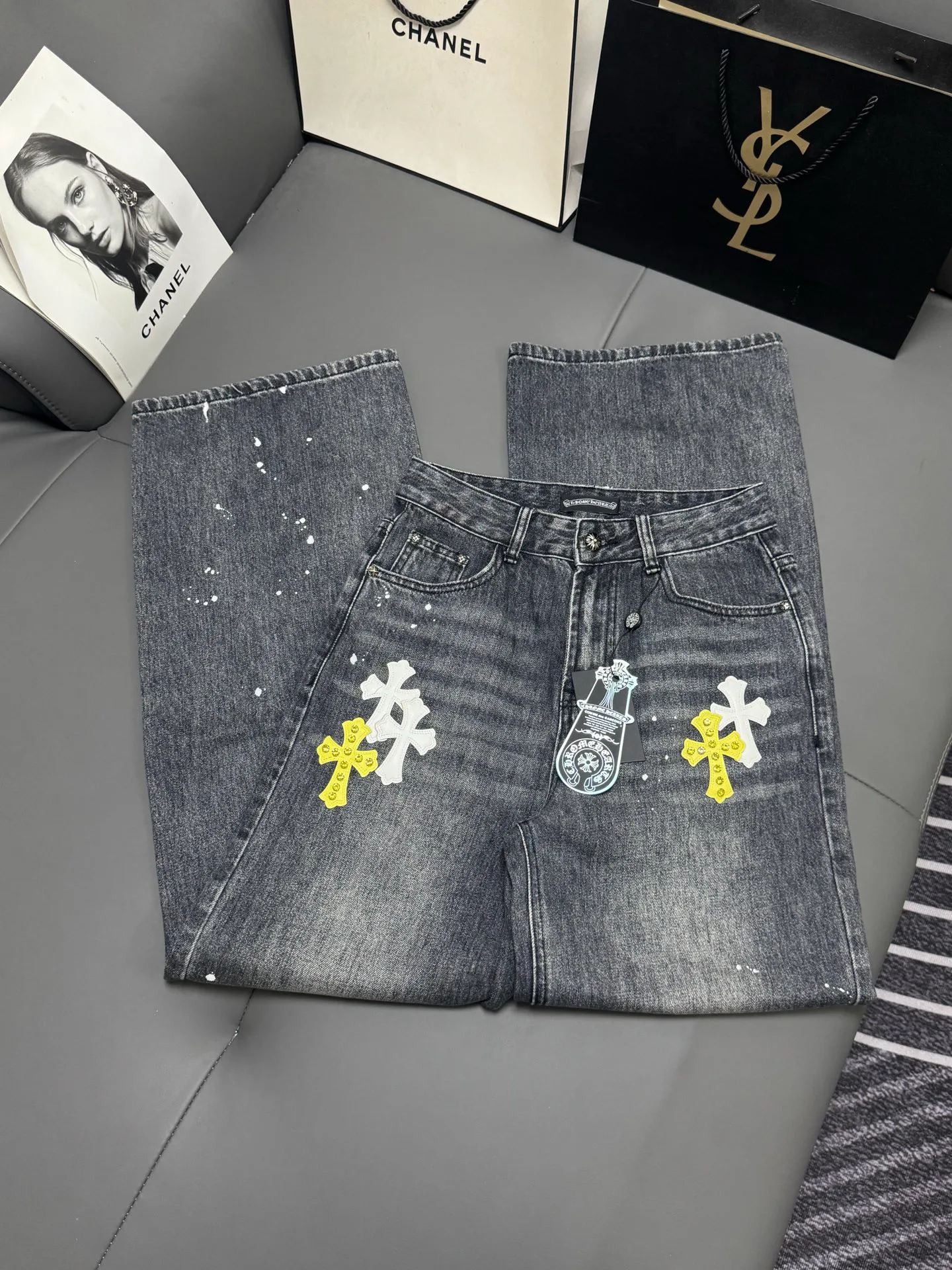 Джинсы Женские Chrome Hearts 80521