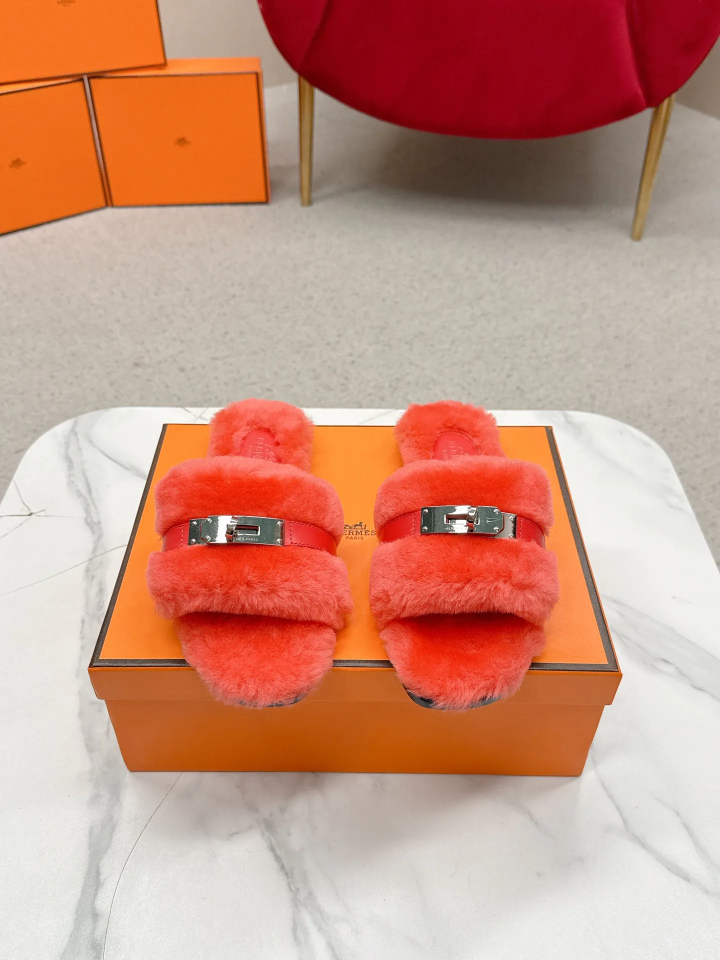 Тапочки Женские Hermes 18235661