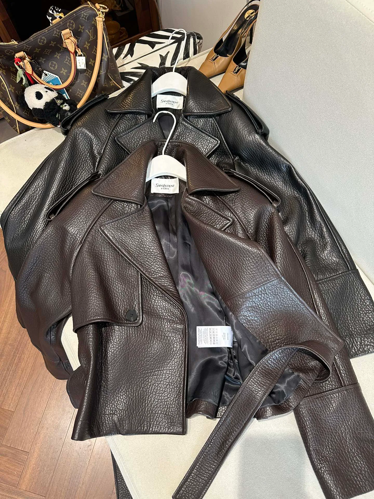 Кожаные Куртки И Дублёнки Женские Saint Laurent 11625006