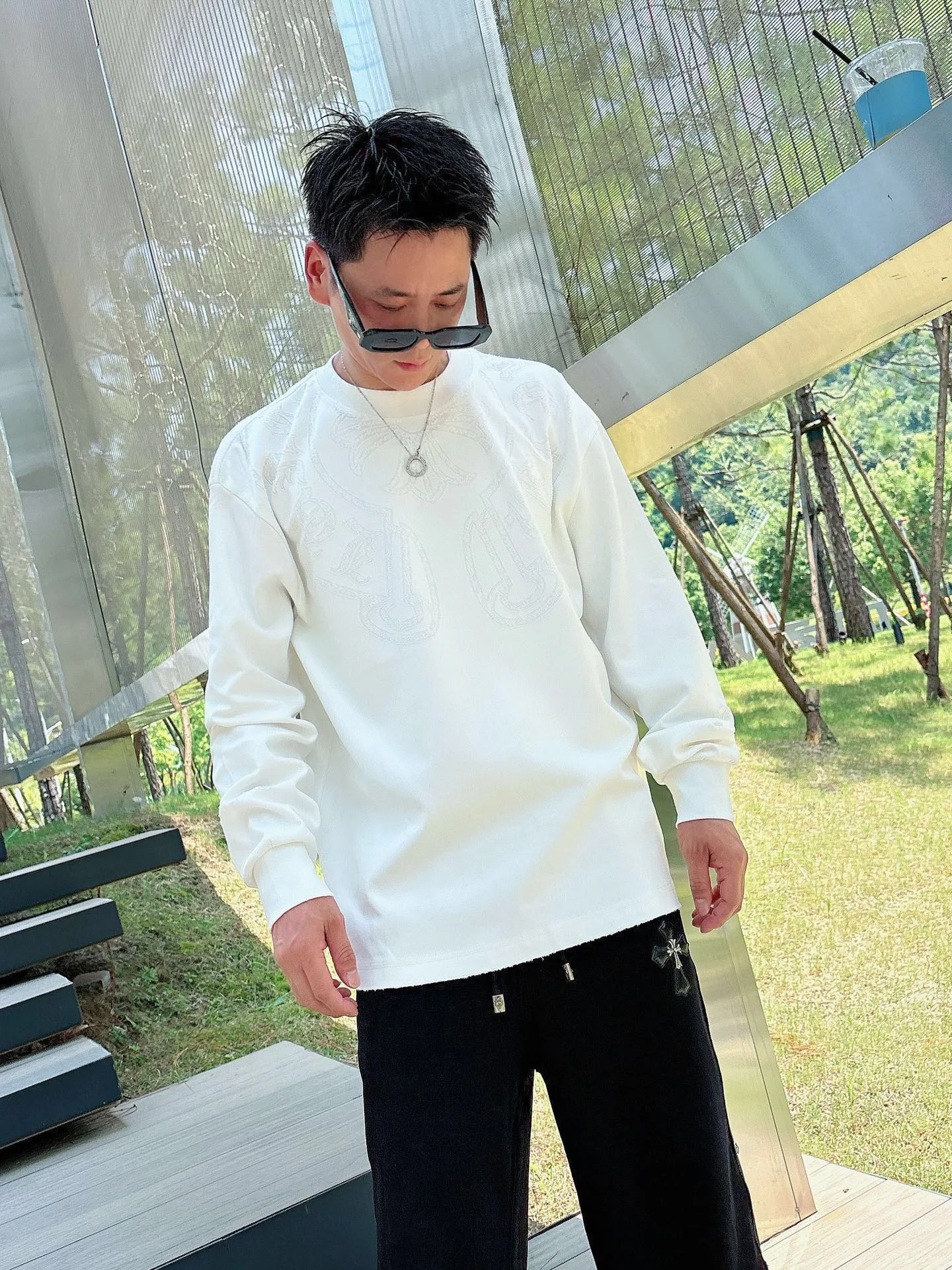 Лонгсливы Мужские Chrome Hearts 2237983